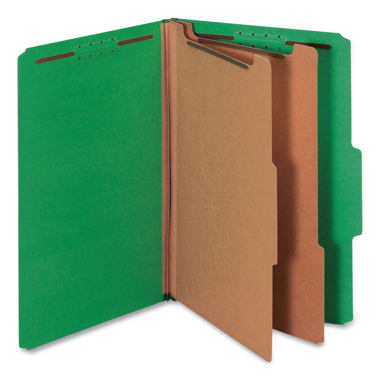 Bright Colored Pressboard Classification Folders, 2 Dividers, Legal