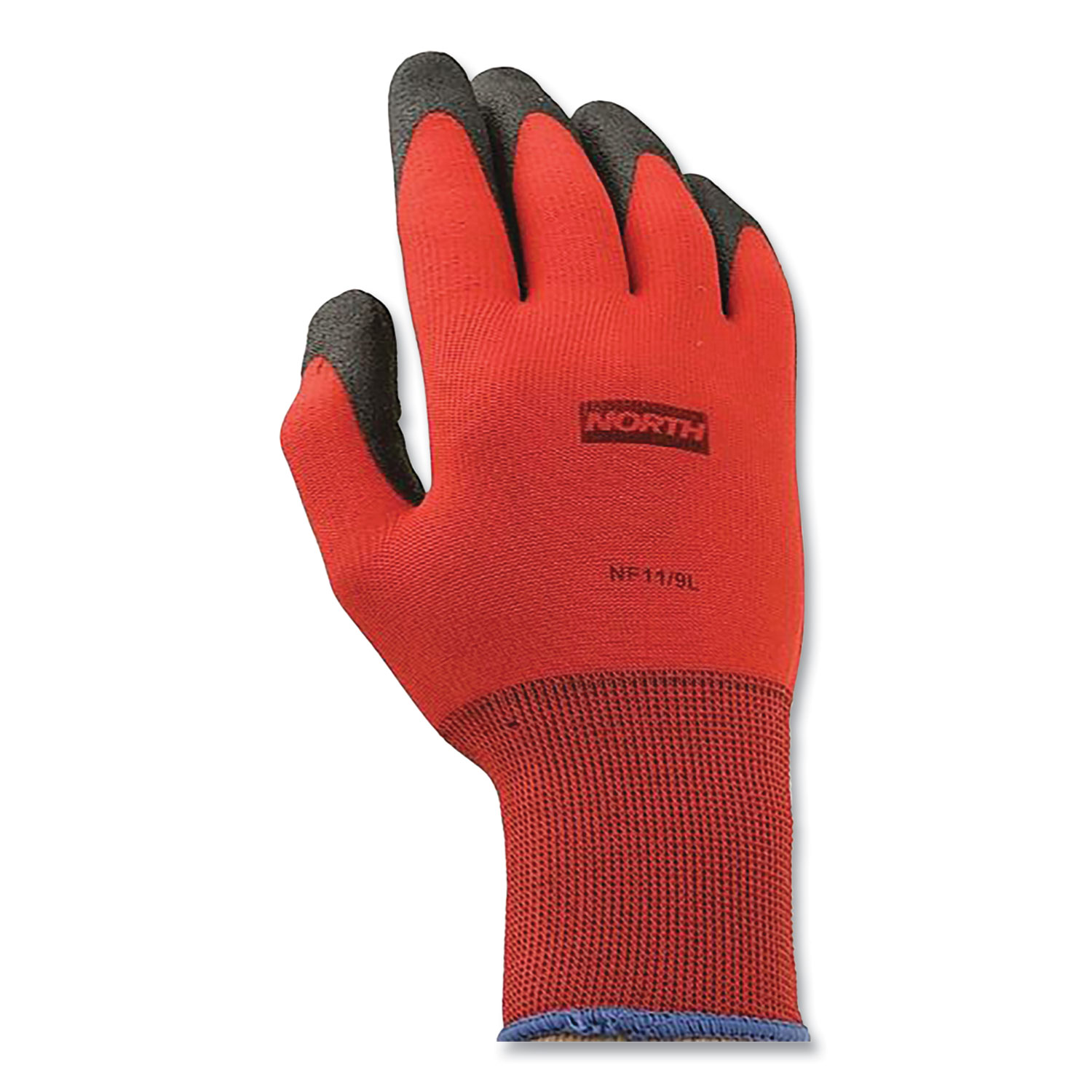 North Safety® NorthFlex Red Foamed PVC Gloves, Large, Red/Black, 12 Pairs