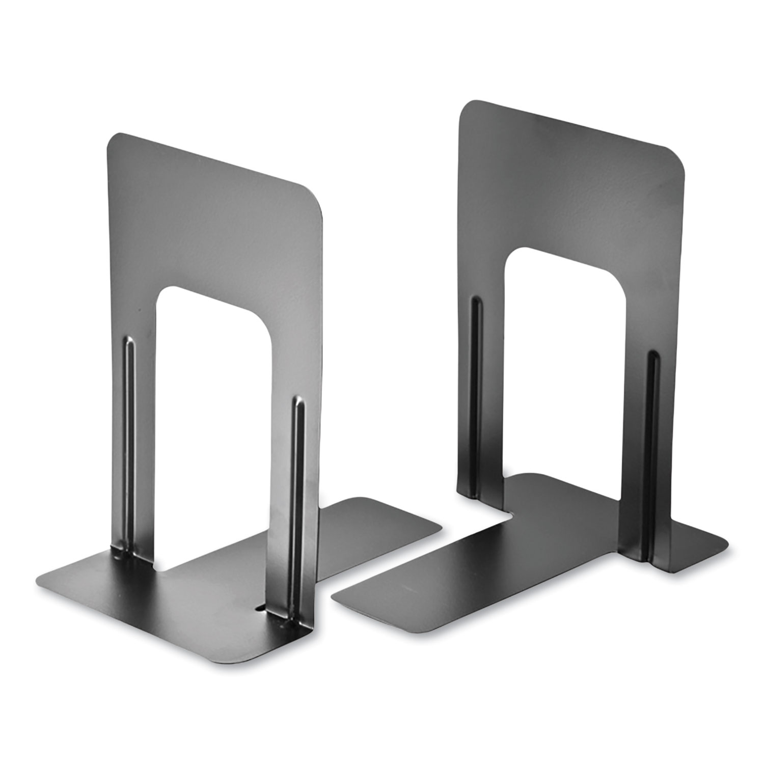 Officemate Steel Bookends, Nonskid, 5.88 x 8.25 x 9, Black
