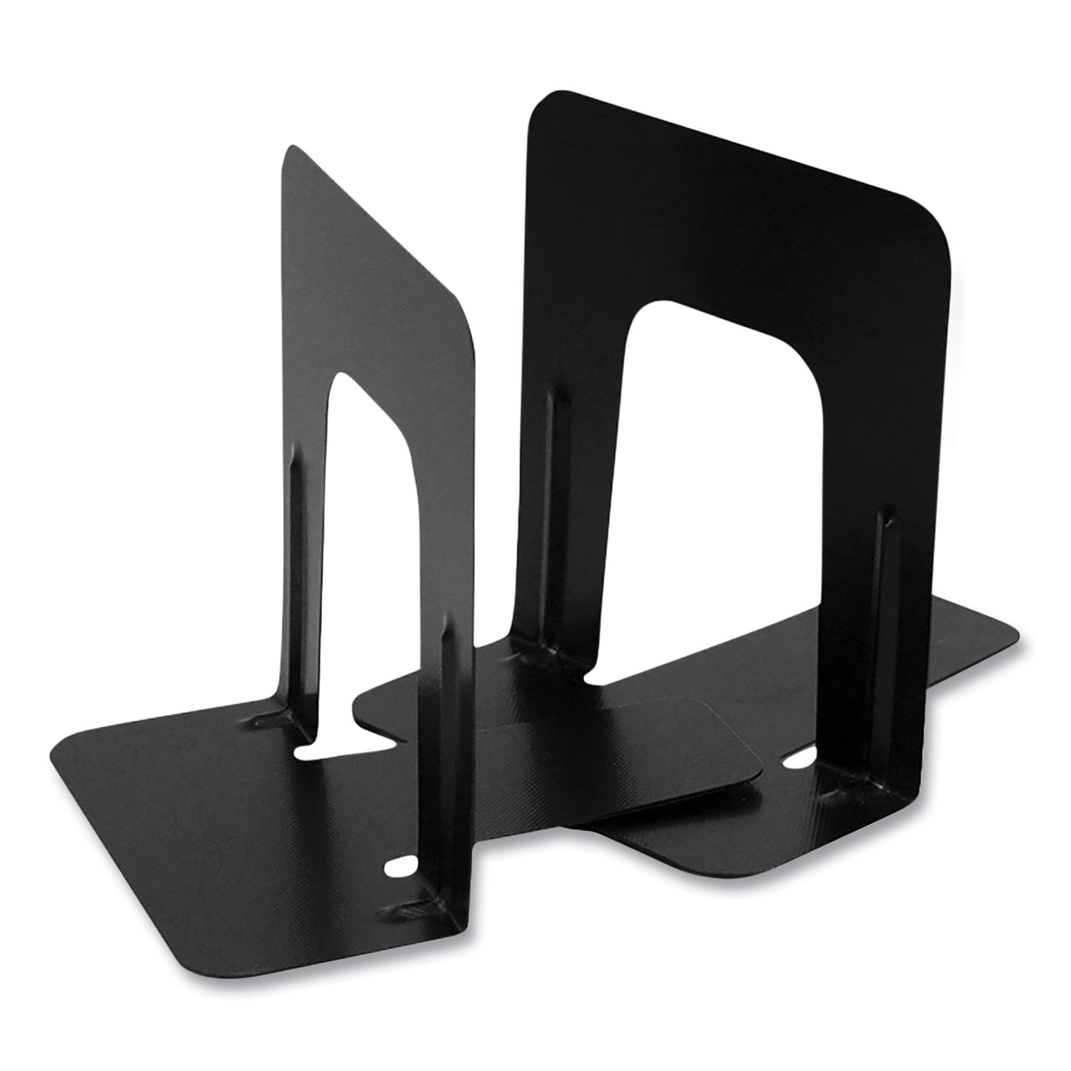 Officemate Steel Bookends, Nonskid, 4.75 x 5.13 x 5, Black