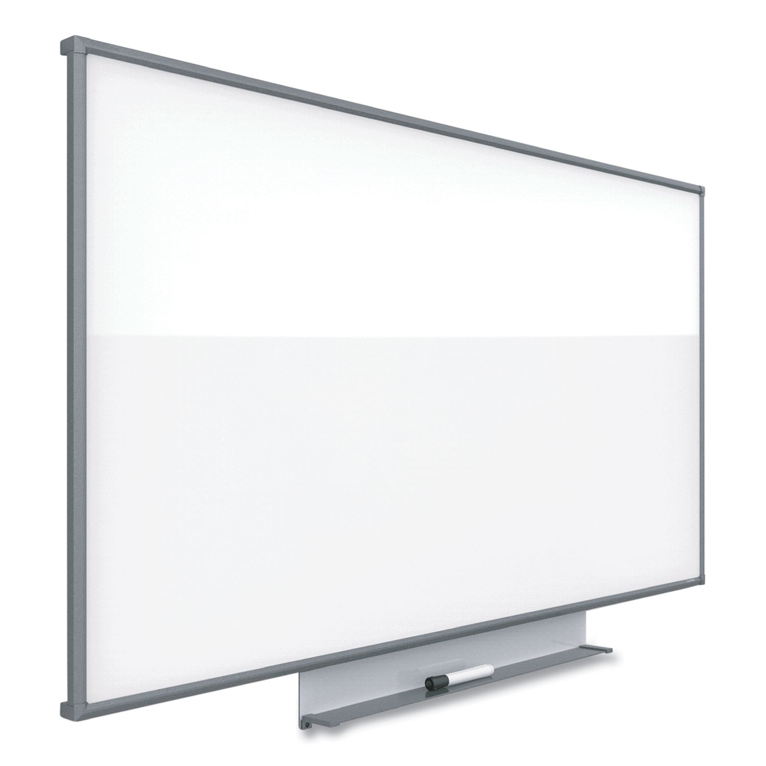 Quartet® Silhouette Total Erase Whiteboard, 74 x 42, Charcoal Aluminum Frame