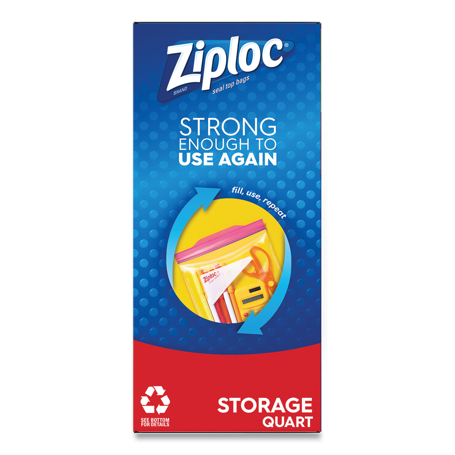 Ziploc 2-gallon Storage Bags Extra Large Size - 2 gal - 13 Width - Plastic  - 1/Carton - 12 Per Box - Food, Money, Vegetables, Fruit, Yarn, Cosmetics