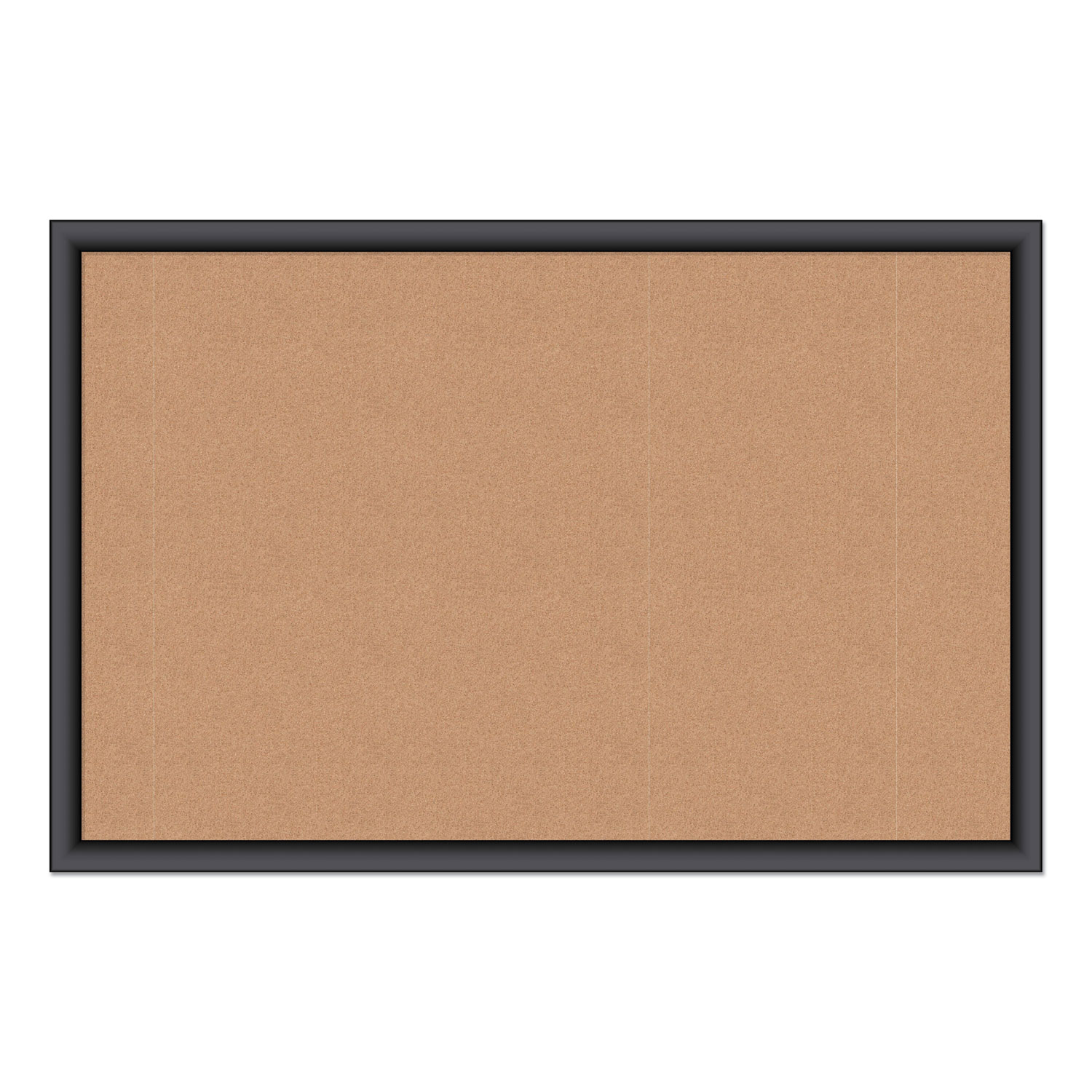 U Brands Cork Bulletin Board, 36 x 24, Natural Surface, Black Frame