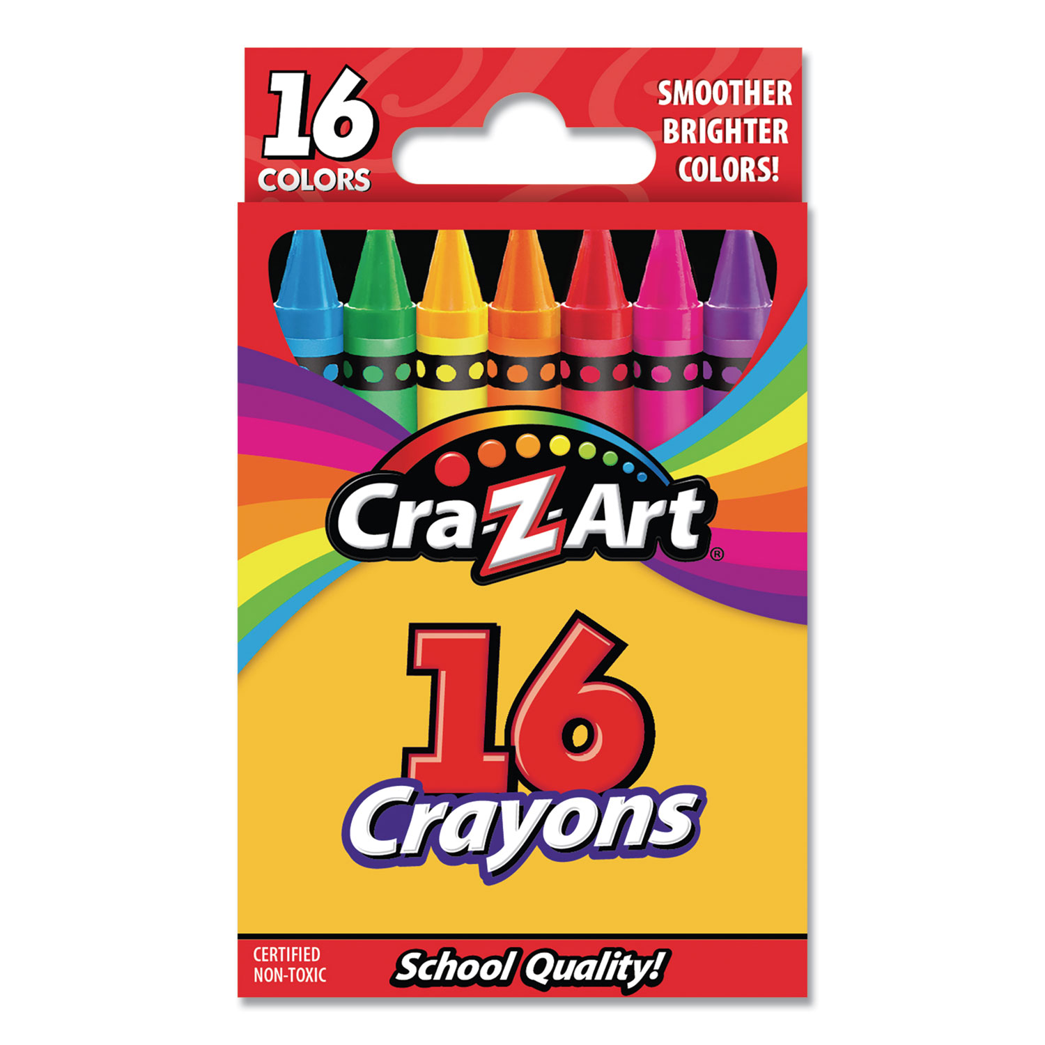 Cra-Z-Art ® Crayons, 16 Assorted Colors, 16/Set.