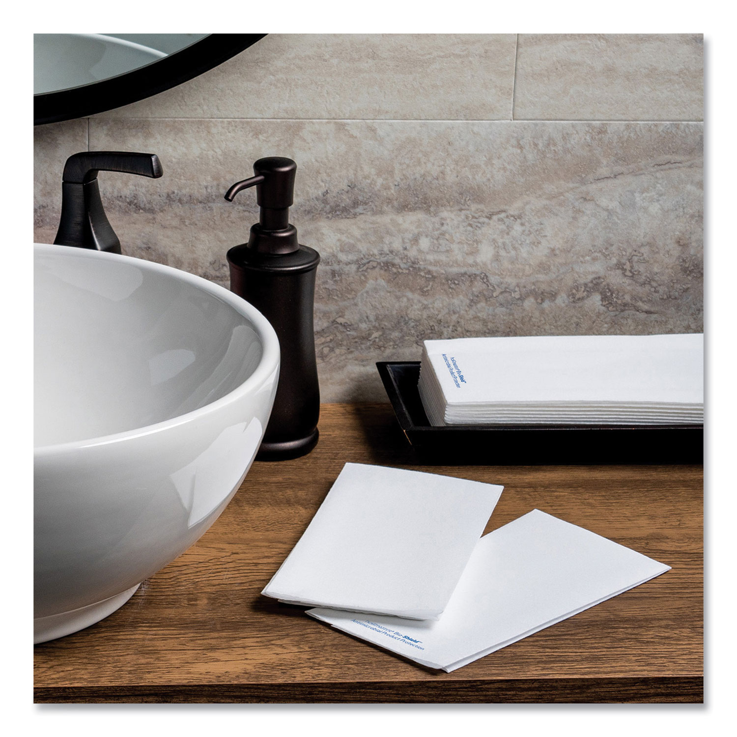 Hoffmaster® Bio-Shield Linen-Like Guest Towels, 12 x 17, White, 500/Carton