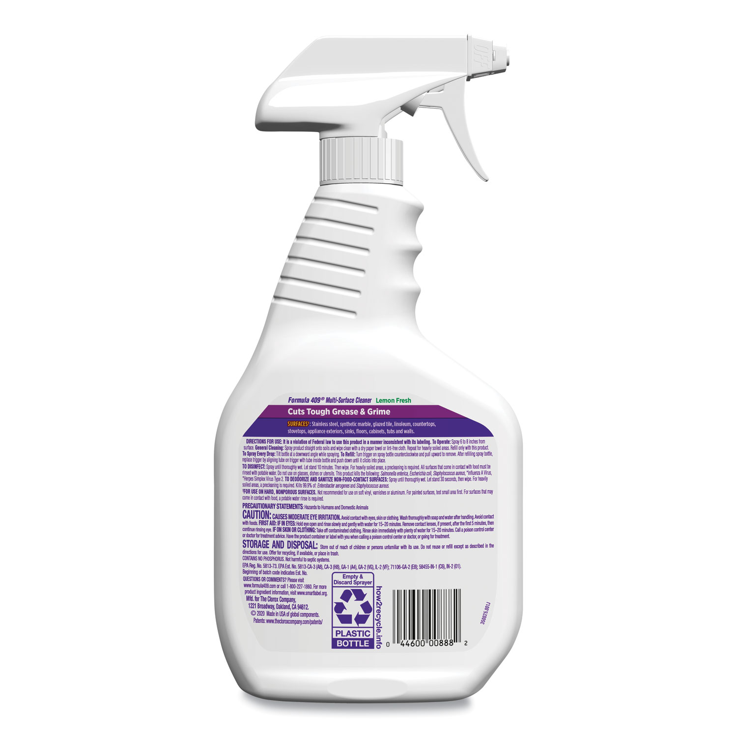 Formula 409® MultiSurface Cleaner, 32 oz Spray Bottle, Lemon, 9/Carton