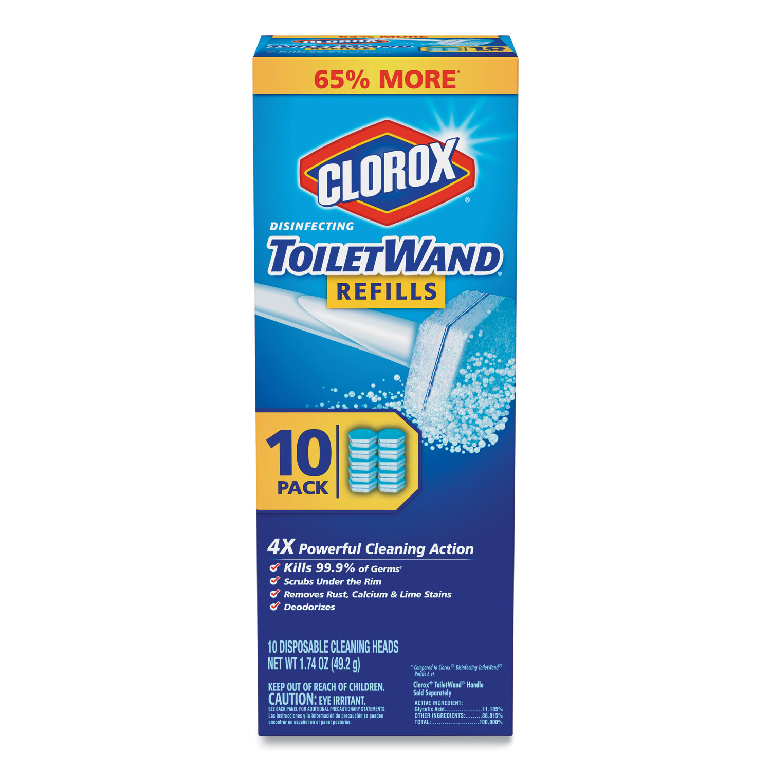 Clorox® Disinfecting ToiletWand Refill Heads, 10/Pack, 6 Packs/Carton