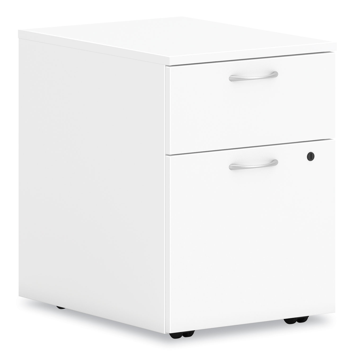 Mod Mobile Pedestal, Left or Right, 2-Drawers: Box/File, Legal/Letter, Simply White, 15″ x 20″ x 20″