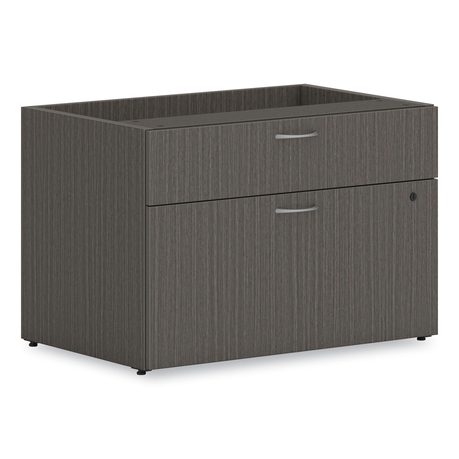 Mod Low Personal Credenza, 30w x 20d x 21h, Slate Teak