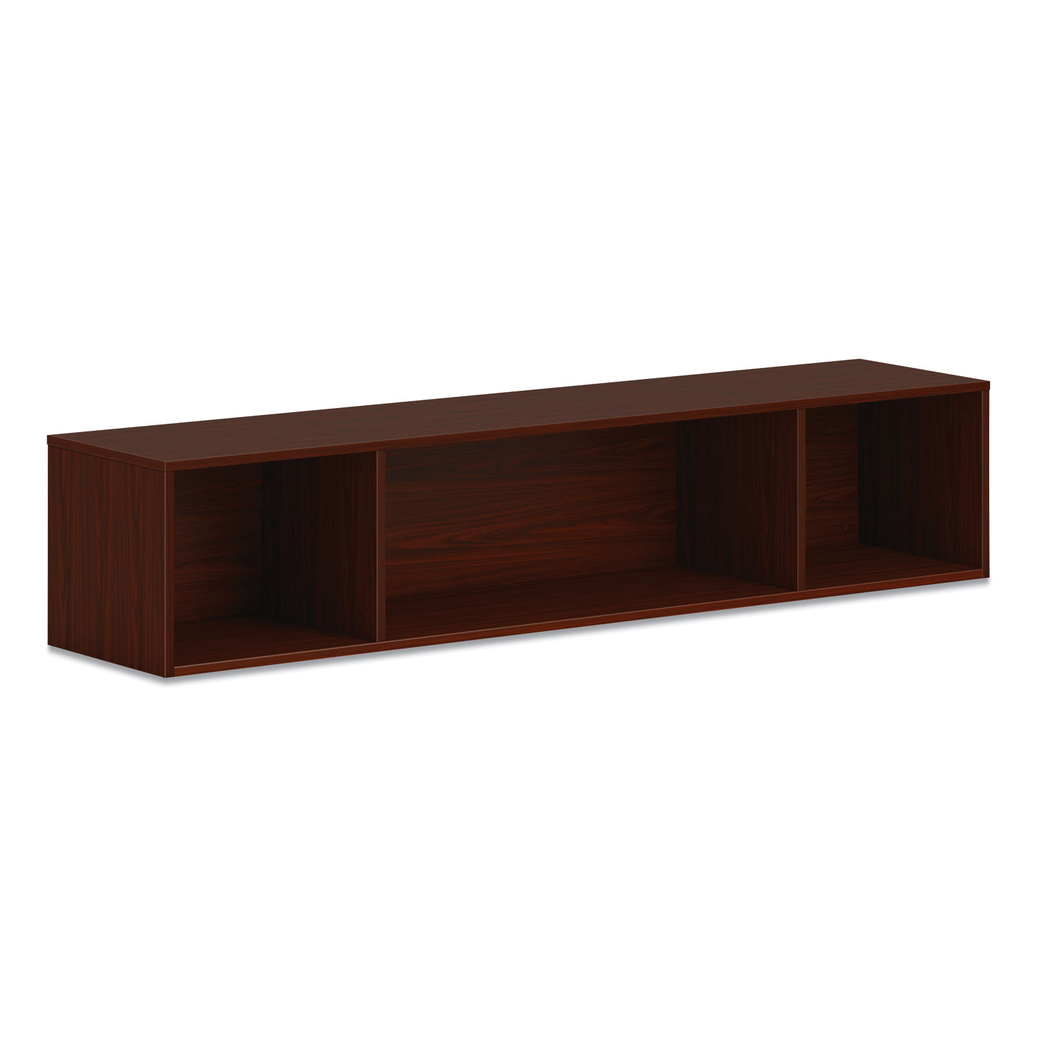 Mod Wall Storage, 66w x 14d x 39.75h, Traditional Mahogany