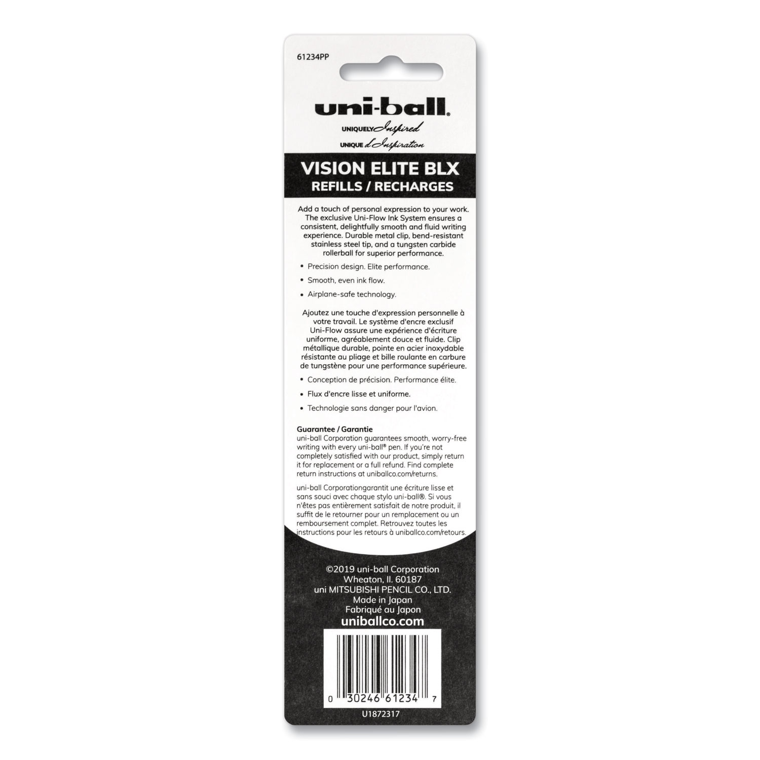 uniball® Refill for Vision Elite Roller Ball Pens, Bold Conical Tip