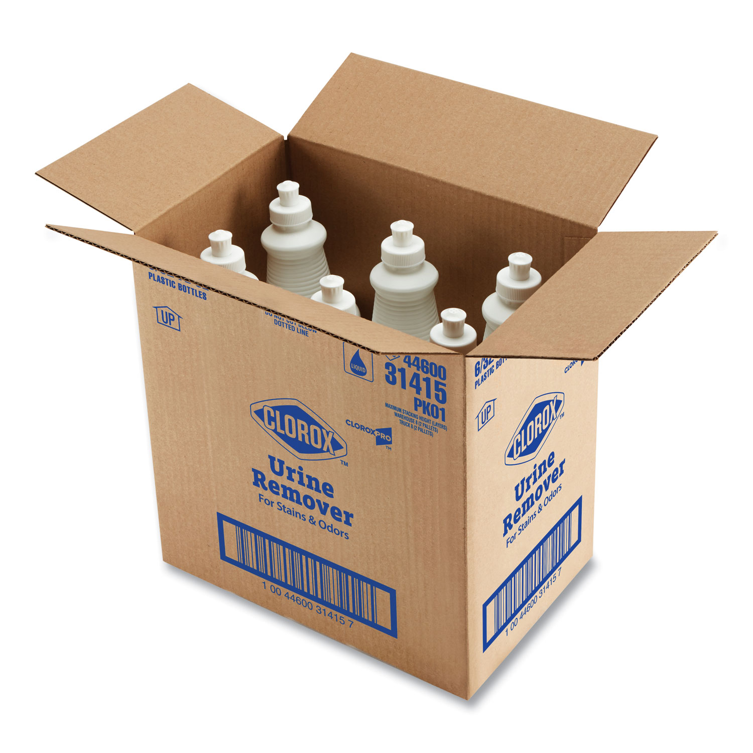 CloroxPro Urine Remover for Stains and Odors, 32 oz Pull top Bottle, 6