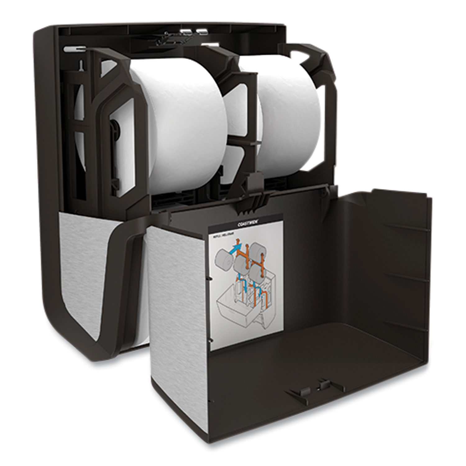 Coastwide Professional™ JSeries Quad Bath Tissue Dispenser, 13.52 x 7.