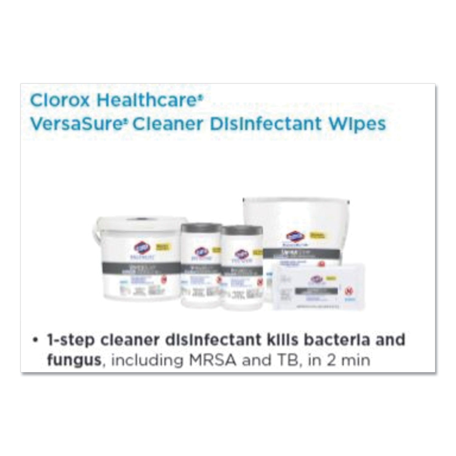 Clorox Healthcare VersaSure Disinfectant Wipes