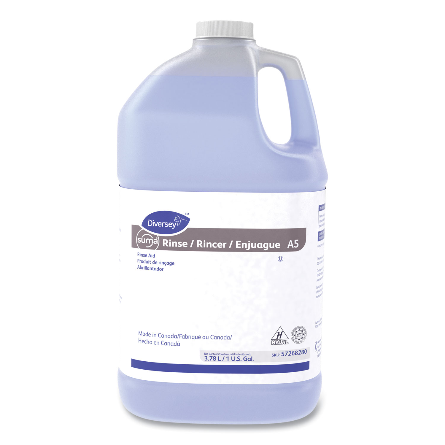 Suma Klear Rinse Aid Economy, Liquid, 1 gal, 4/Carton