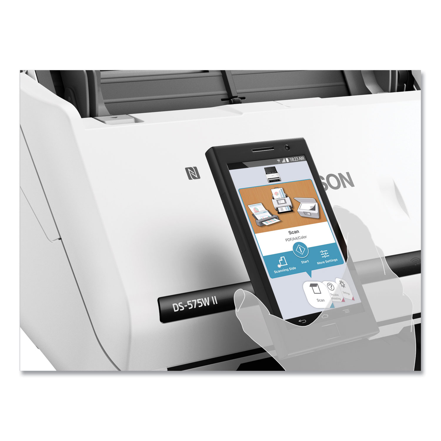 DS575W II Wireless Color Duplex Document Scanner, 600 dpi Optical
