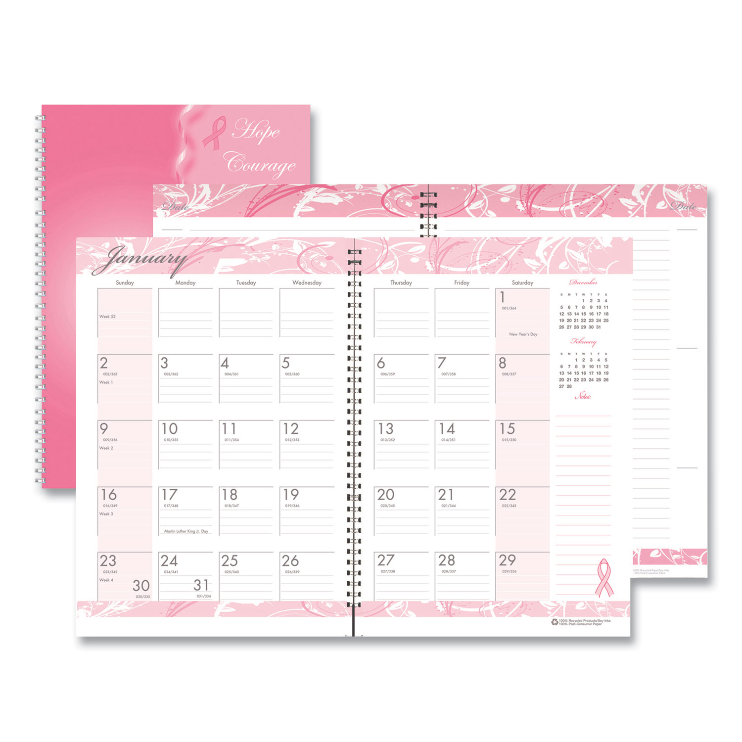 24-Month Ruled Monthly Planner, 8 1/2