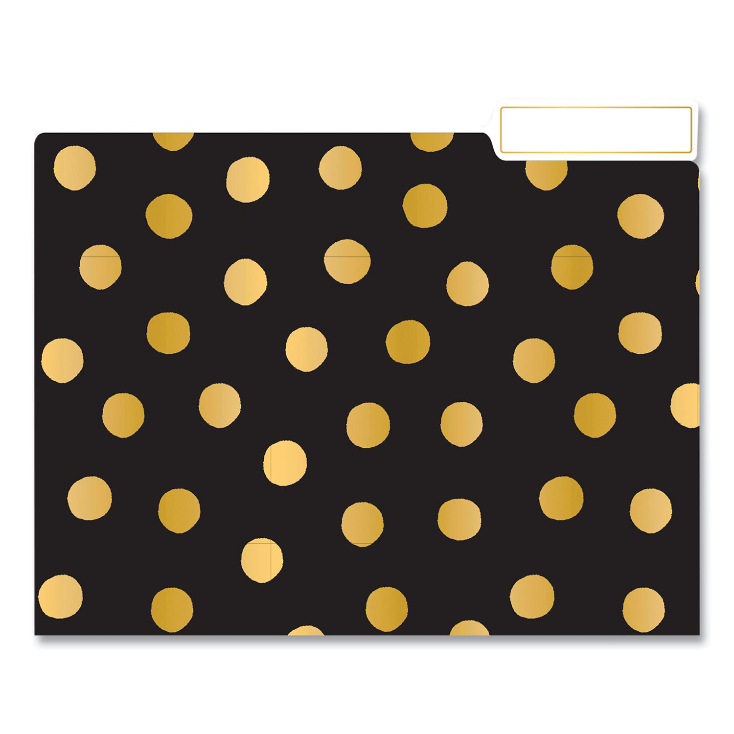 Eccolo Fashion File Folders, 1/3-Cut Tabs, Letter Size, Polka Dot Assortment, 9/Pack