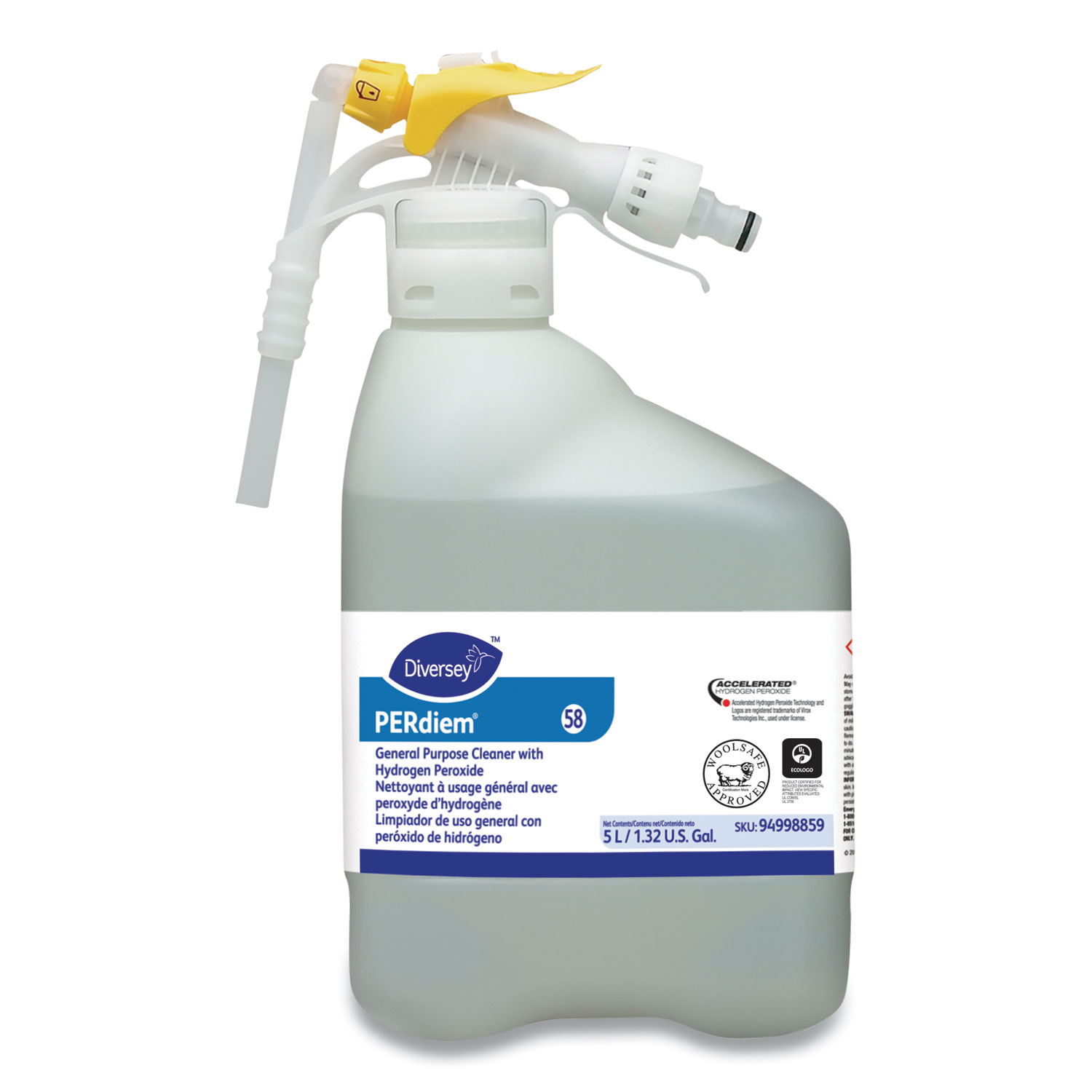 PERdiem Concentrated General Cleaner with Hydrogen Peroxide, 5 L RTD Bottle