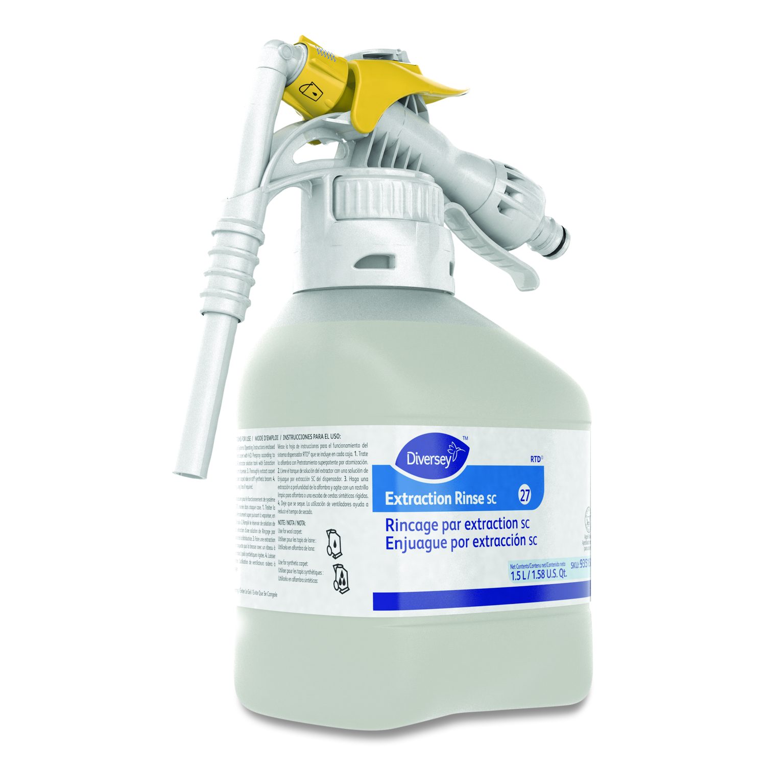 Diversey™ Extraction Rinse, Fruity Scent, 1.5 L RTD Bottle, 2/Carton ...