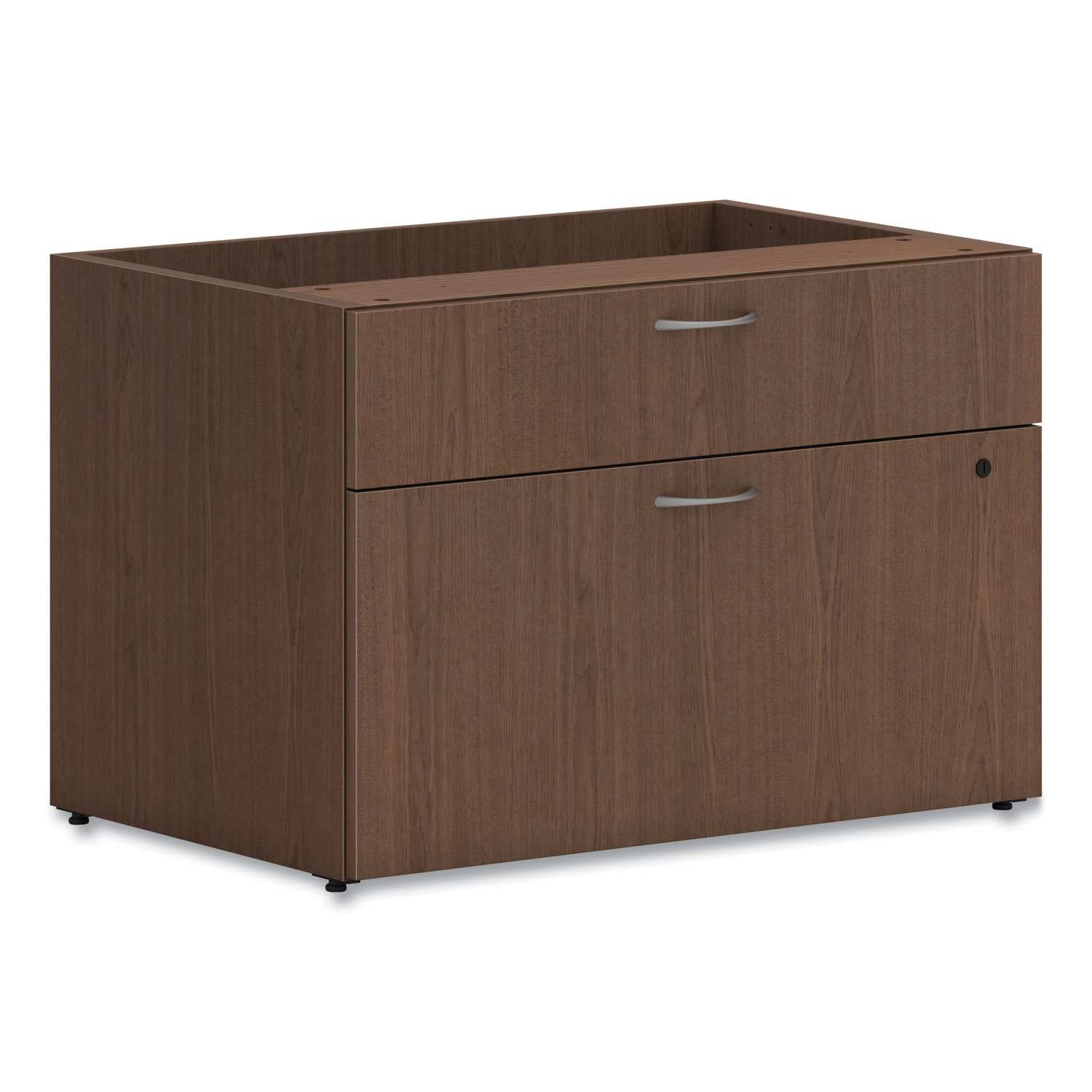 Mod Low Personal Credenza, 30w x 20d x 21h, Sepia Walnut