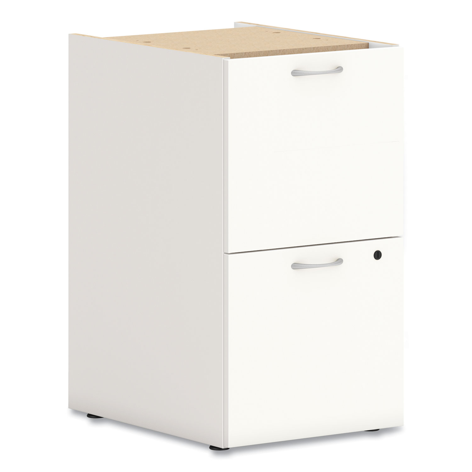 Mod Support Pedestal, Left or Right, 2 Legal/Letter-Size File Drawers, Simply White, 15″ x 20″ x 28″