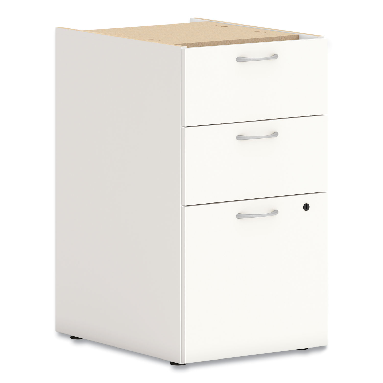 Mod Support Pedestal, Left or Right, 3-Drawers: Box/Box/File, Legal/Letter, Simply White, 15″ x 20″ x 28″