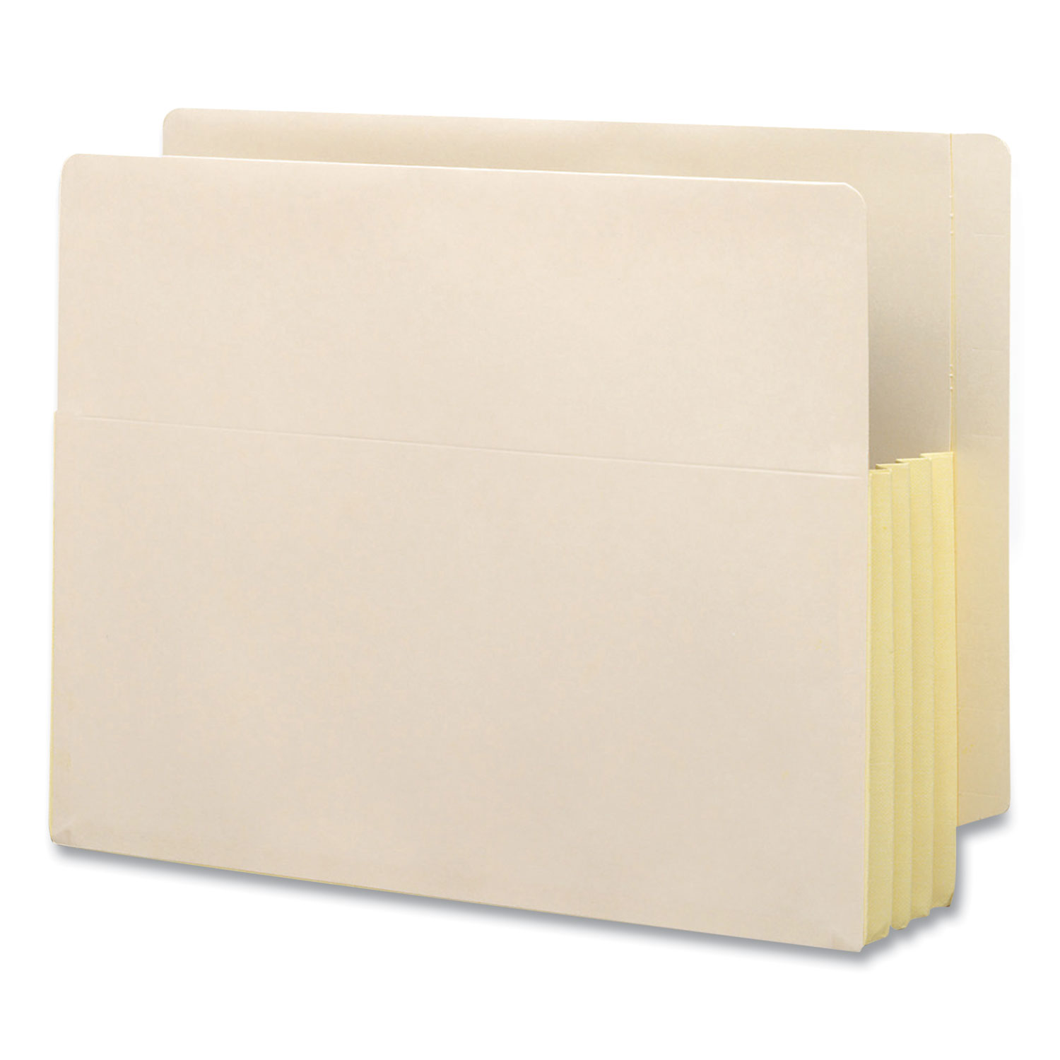 Manila End Tab File Pockets with Tear Resistant Gussets, 3.5" Expansion, Letter Size, Manila, 10/Box