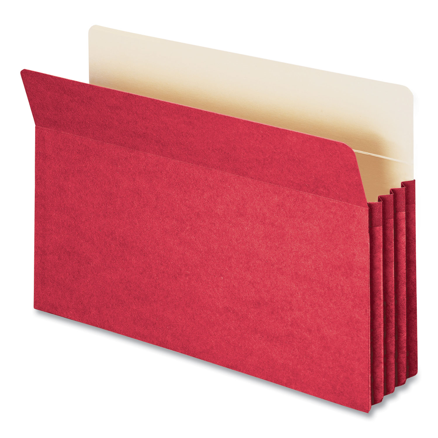 Colored File Pockets, 3.5″ Expansion, Legal Size, Red