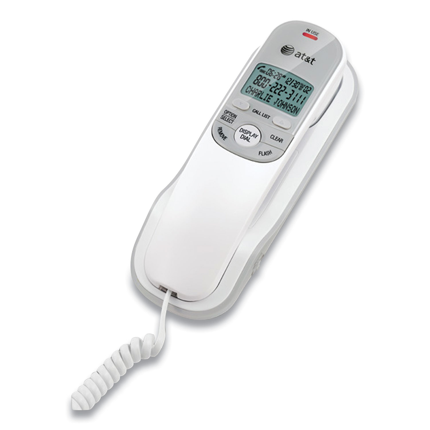 AT&T® TR1909 Trimline Corded Telephone, White