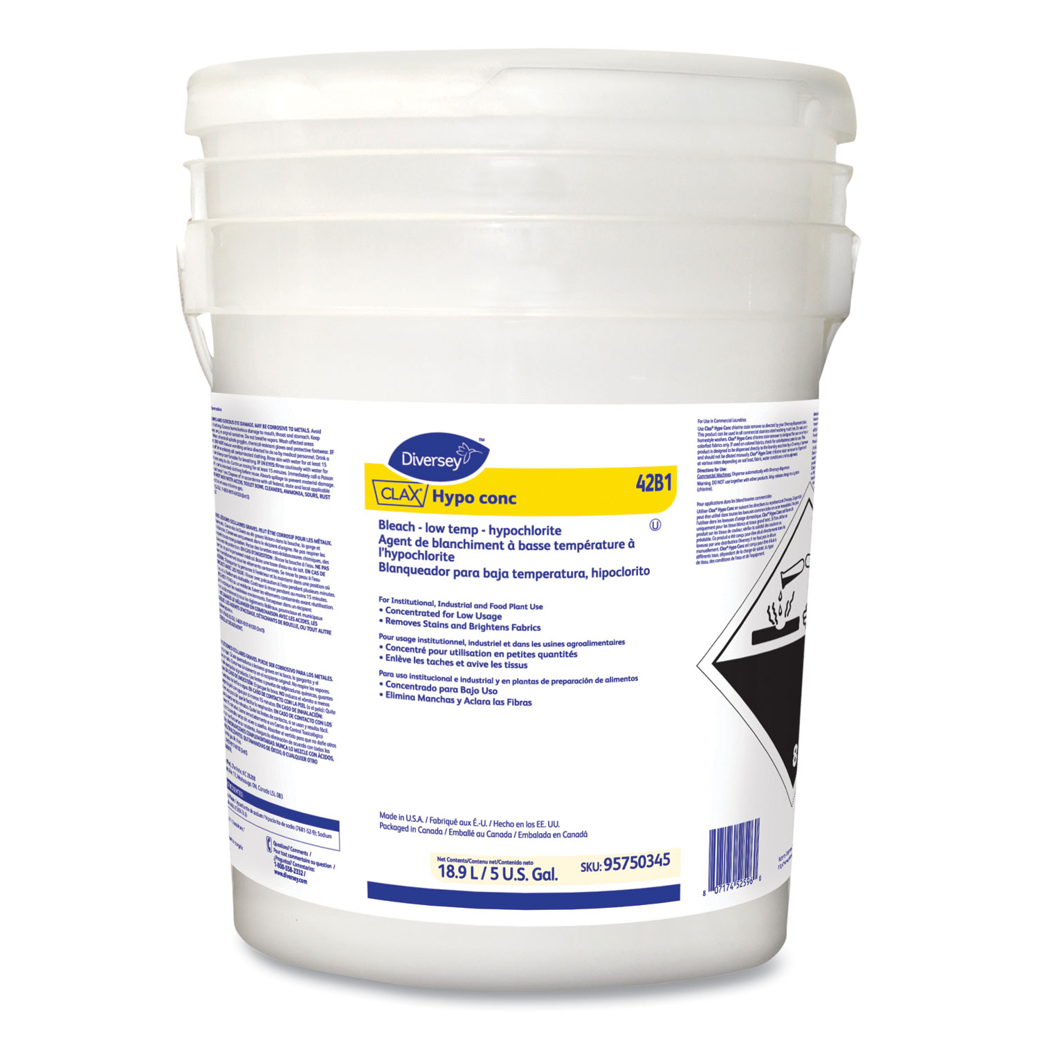 Clax Hypo Conc, Liquid, 5 gal Pail