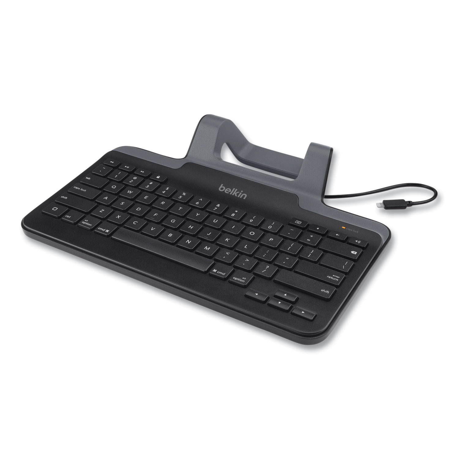 Wired Tablet Keyboard with Stand for iPad with Lightning Connector