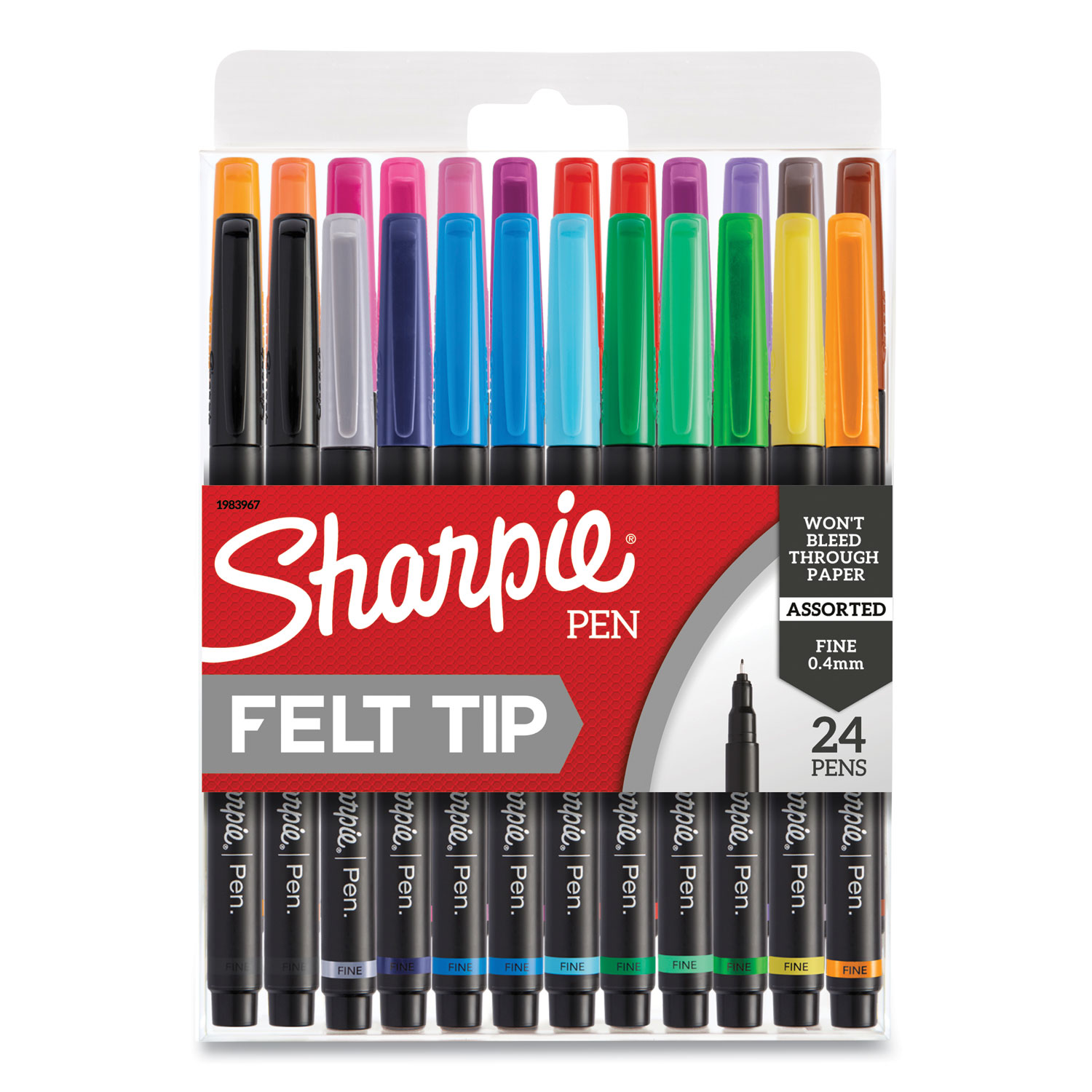 Sharpie® Art Pen Porous Point Pen, Stick, Fine 0.4 mm, Assorted Ink