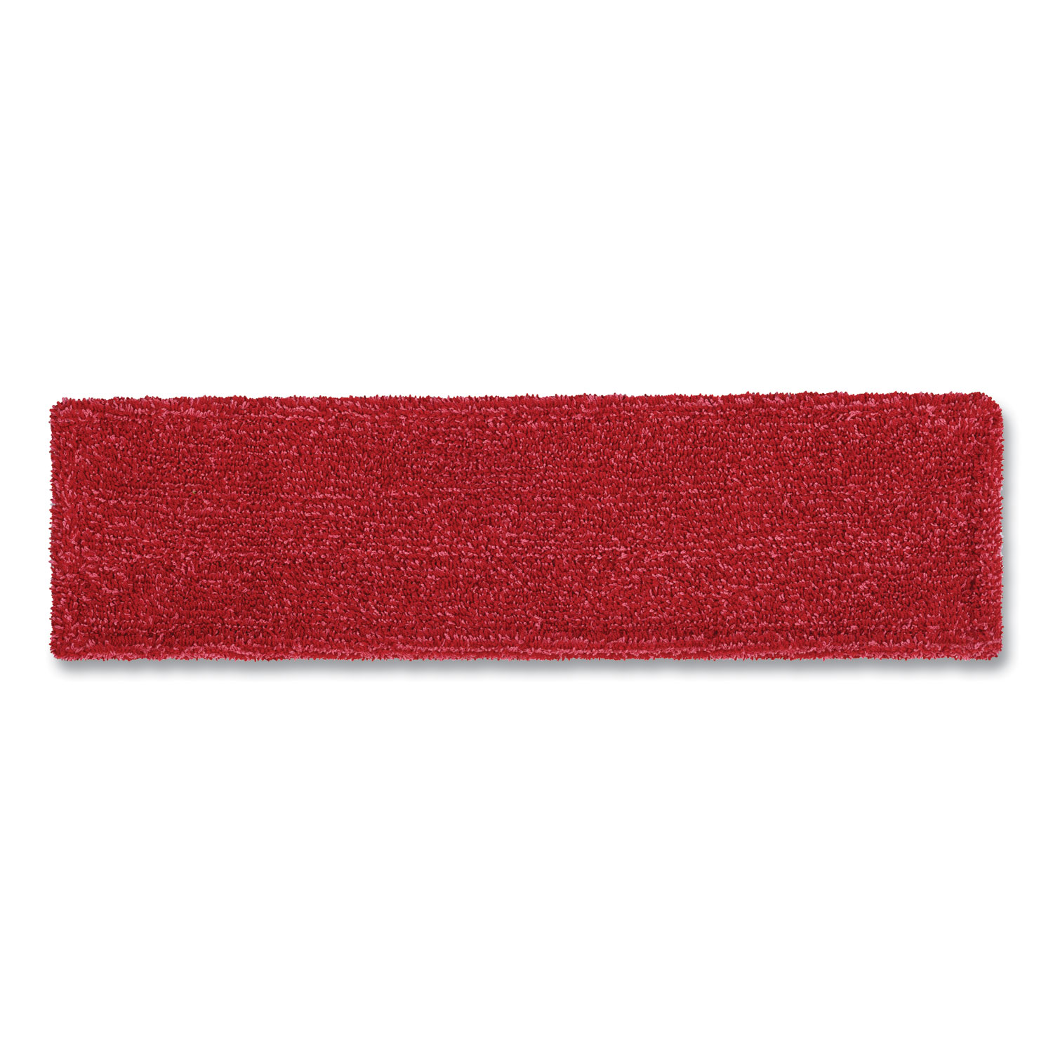 Adaptable Flat Mop Pads, Microfiber, 19.5 x 5.5, Red, 12/Carton
