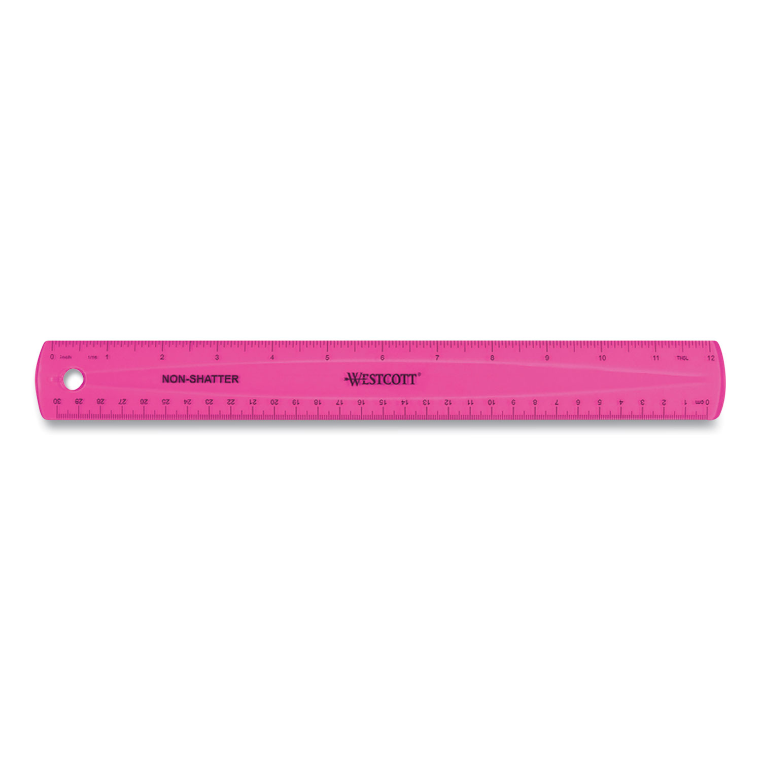 Non-Shatter Flexible Ruler, Standard/Metric, 12 (30 cm) Long, Plastic,  Assorted Translucent Colors, 12/Box - Reliable Paper