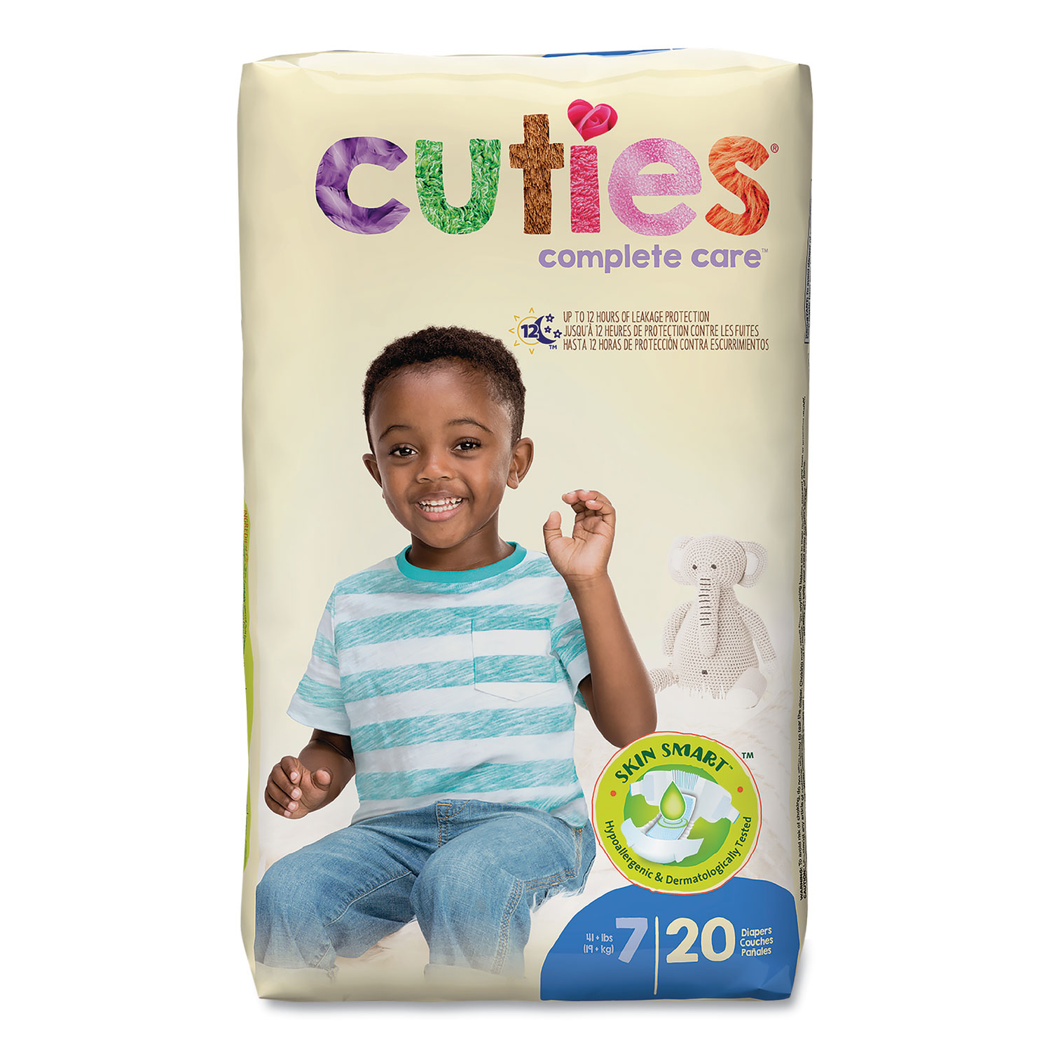 Premium Jumbo Diapers Size 7 41 lbs and Up 80 Carton Diapers Cuties