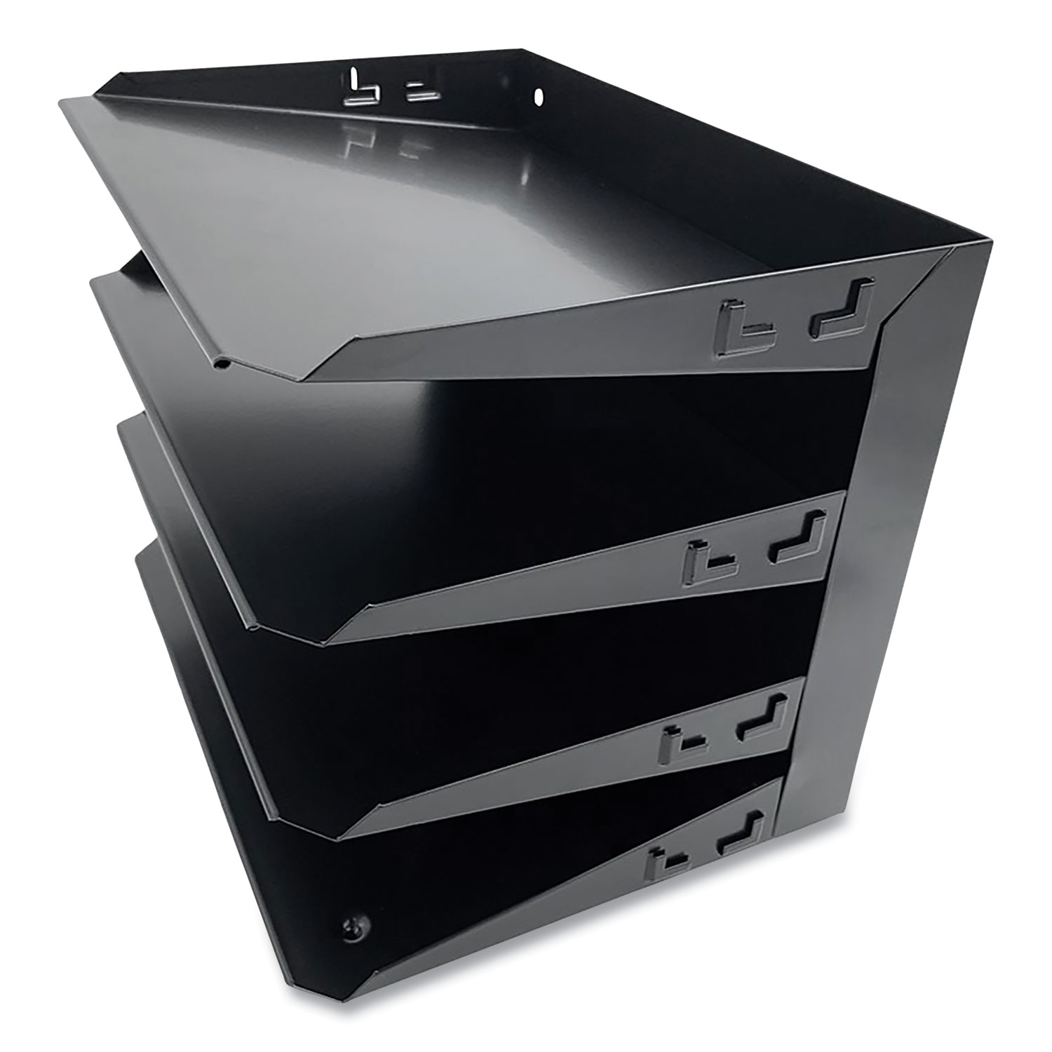 Huron Steel Horizontal File Organizer, 4 Sections, Letter Size Files ...