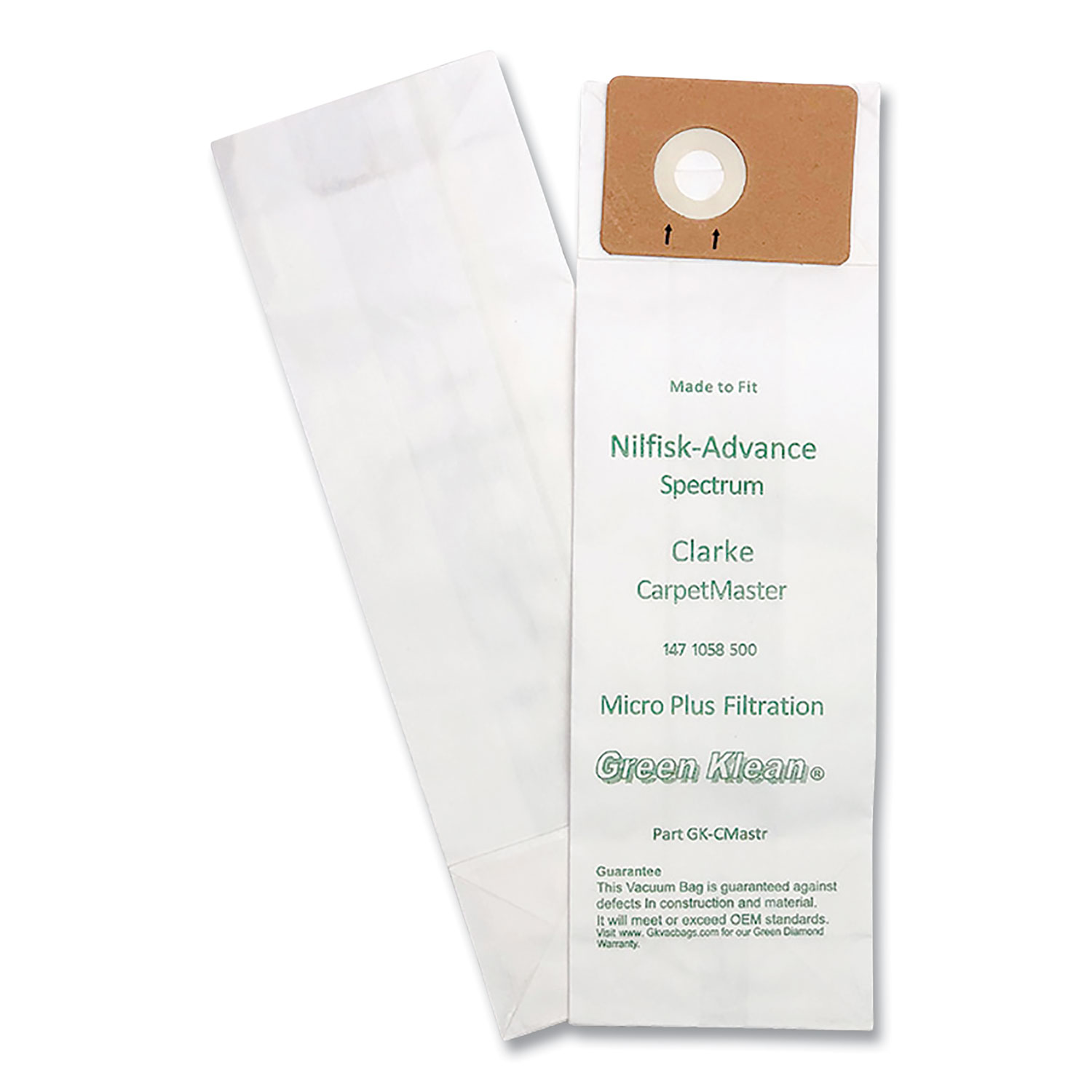 Replacement Vacuum Bags, Fits Advance Spectrum/Clarke CarpetMaster, 10/Pack