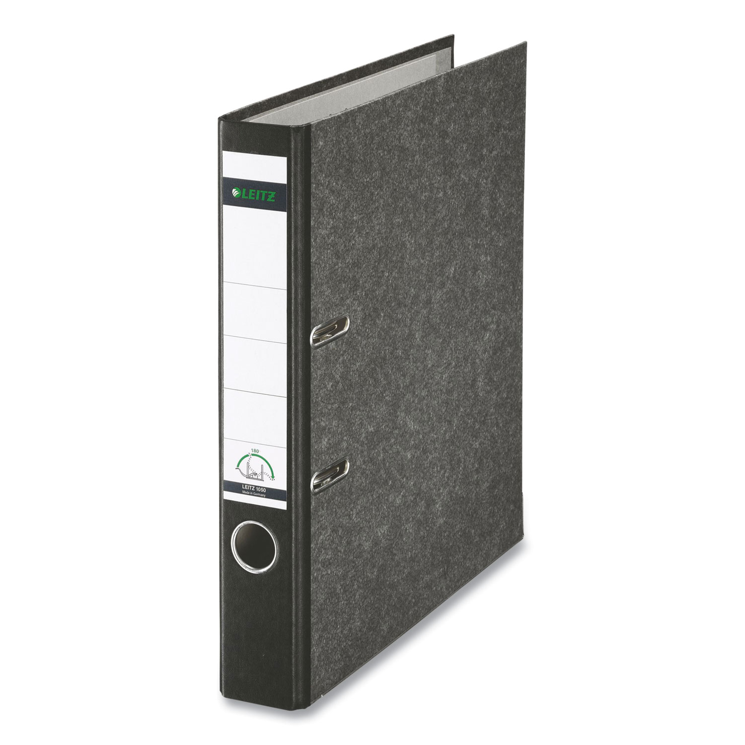 European Premium A4 Lever-Arch Two-Ring Binder, 2 Capacity, 11.7 x 8.27,  Black Marble - Zerbee