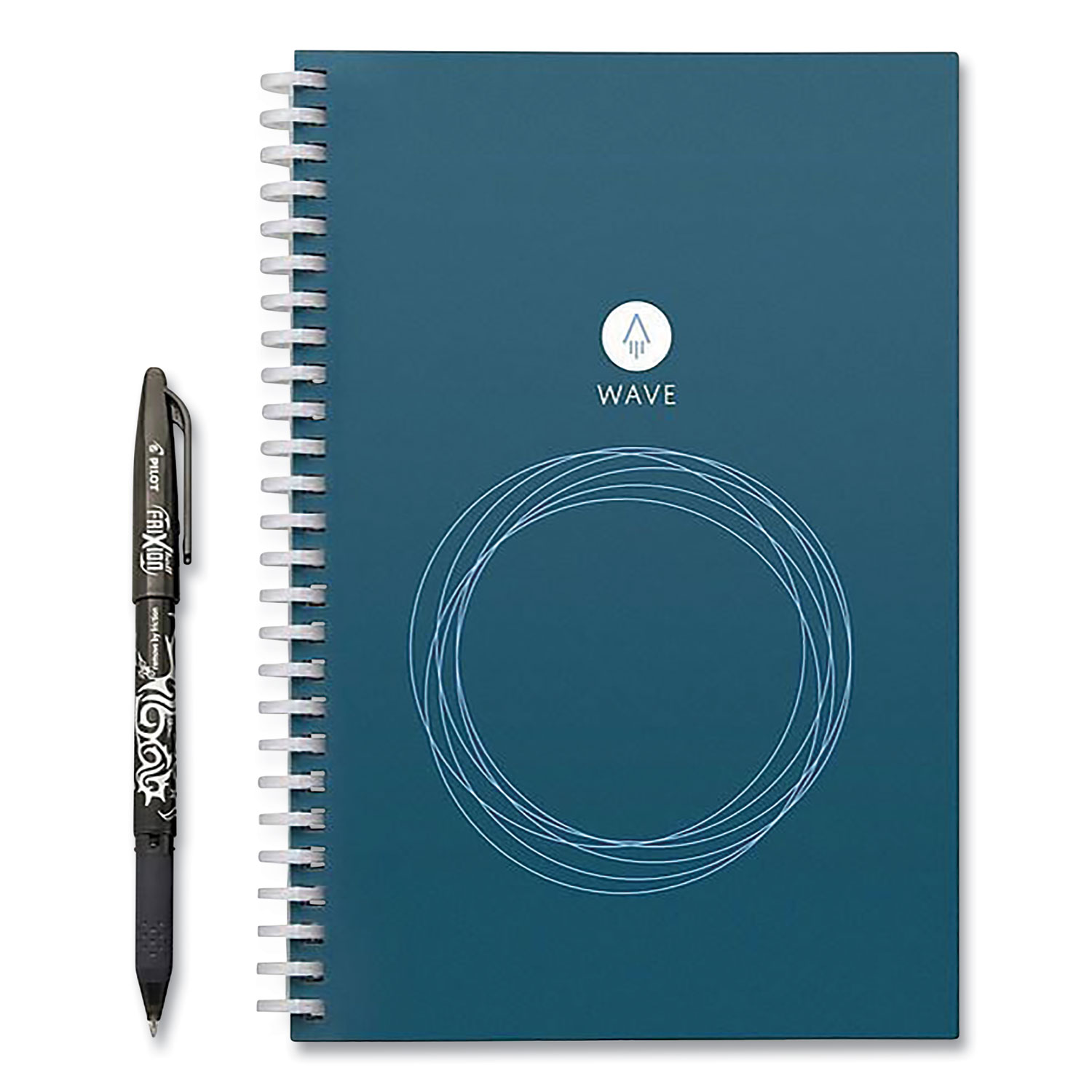 Rocketbook Flip Smart Notepad, Black Cover, Lined/Dot Grid Rule, 8.5 x 11, White, 16 Sheets
