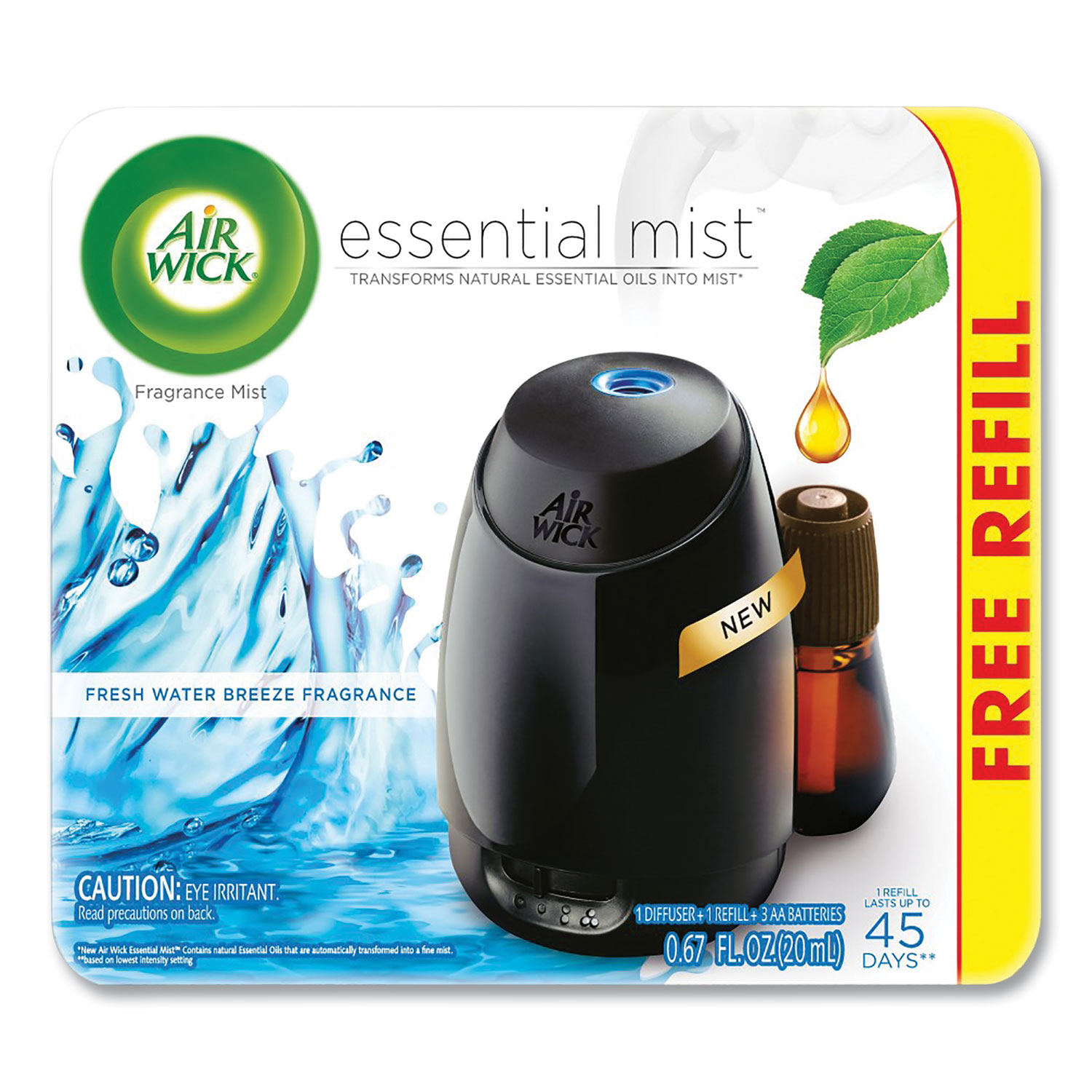 Air Wick® Essential Mist Starter Kit, Fresh Water Breeze, 0.67 oz