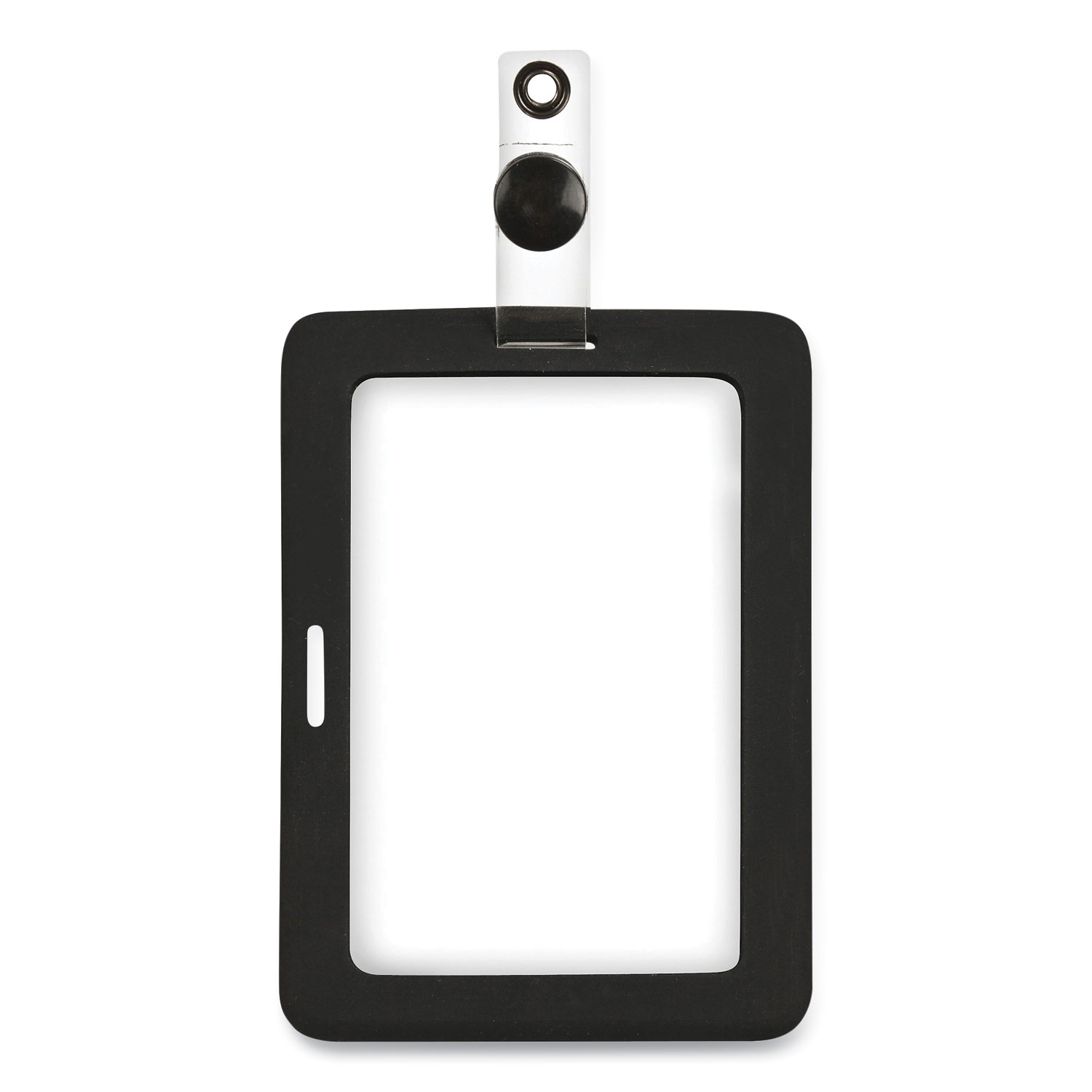 MyID Badge Holder, Vertical/Horizontal, 3 5/8 x 2 1/4, Black, 1/ea