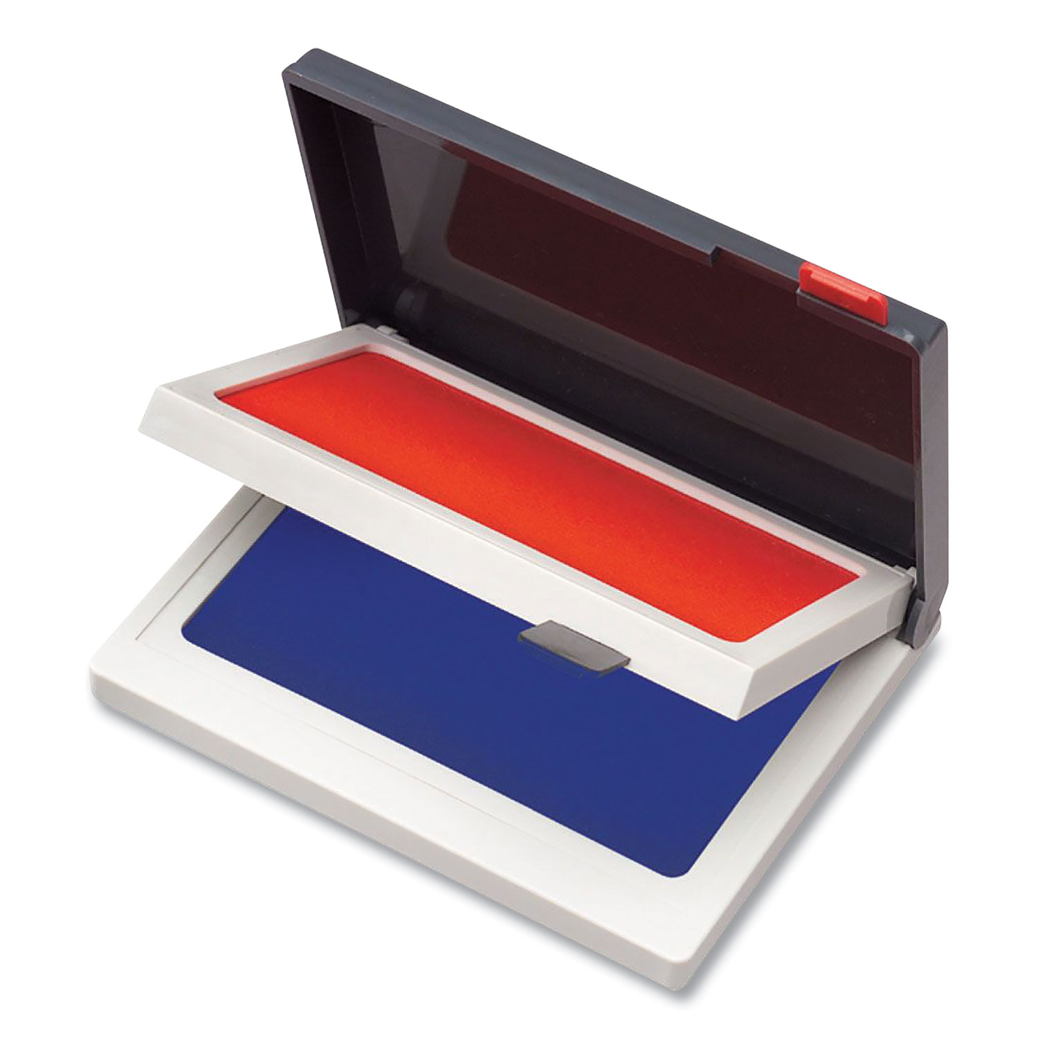 Two-Color Felt Stamp Pads, 4.25″ x 3.75″, Blue/Red