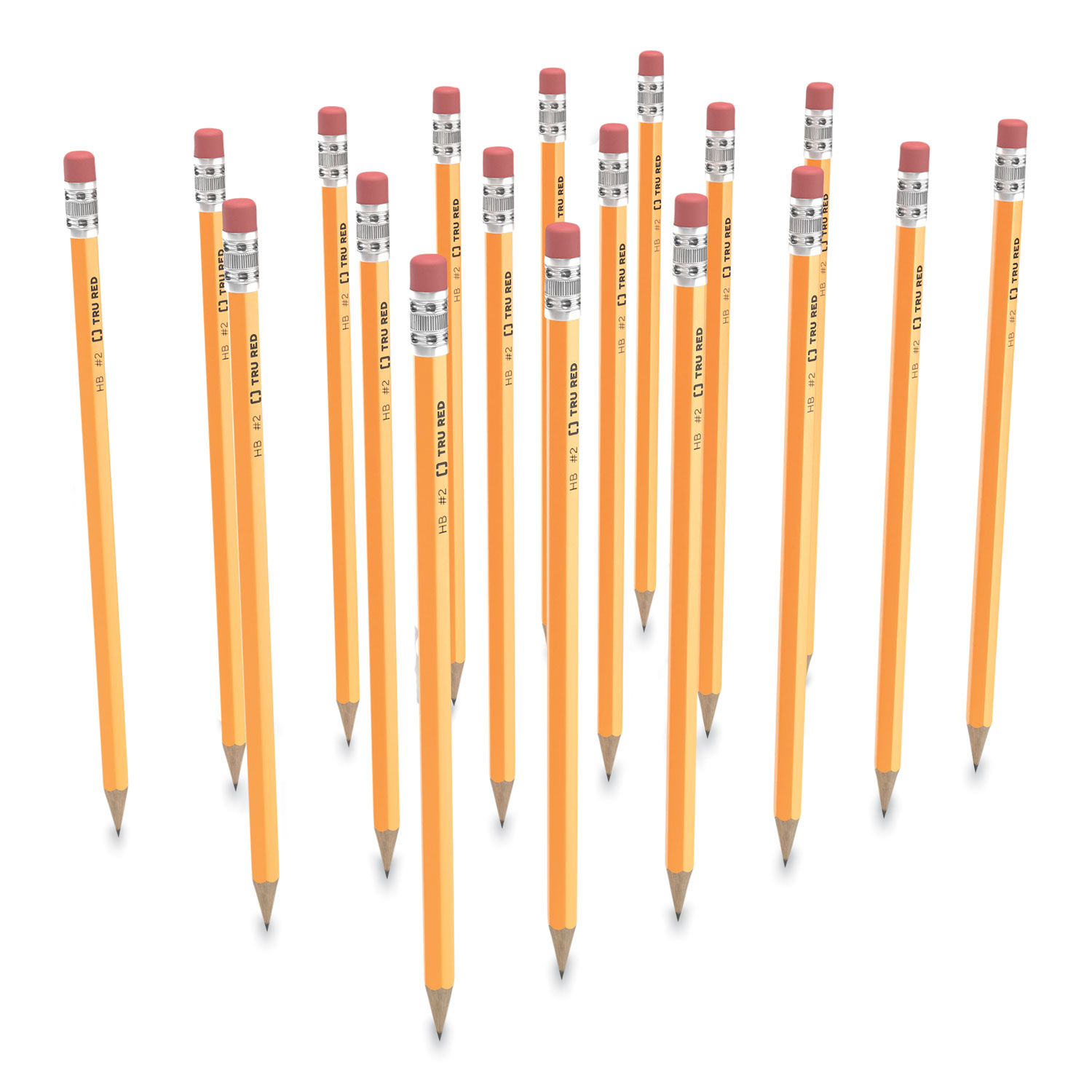 Pre-Sharpened Wooden Pencil, HB (#2), Black Lead, Yellow Barrel, 24/Pack