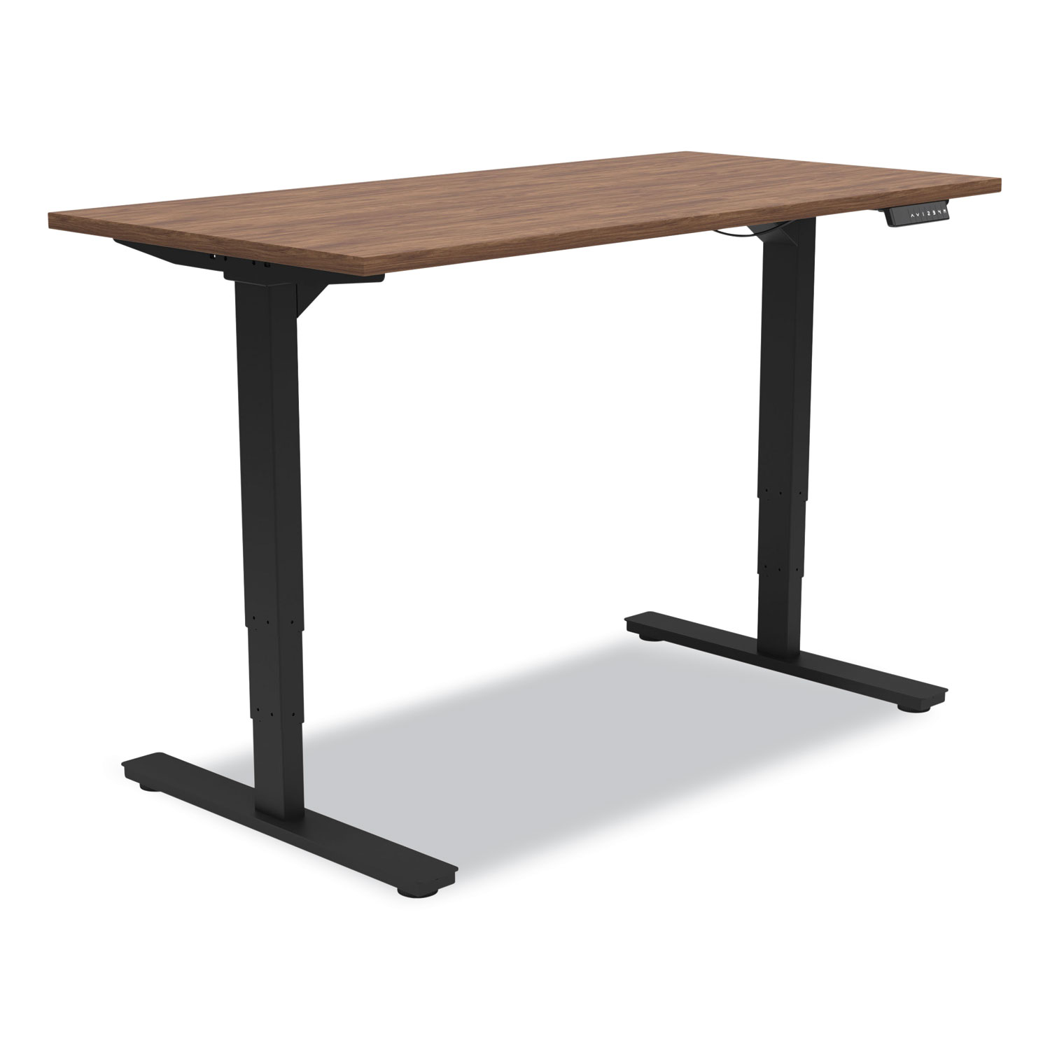 Essentials Electric Sit-Stand Desk, 55.1″ x 27.5″ x 25.9″ to 51.5″, Espresso/Black