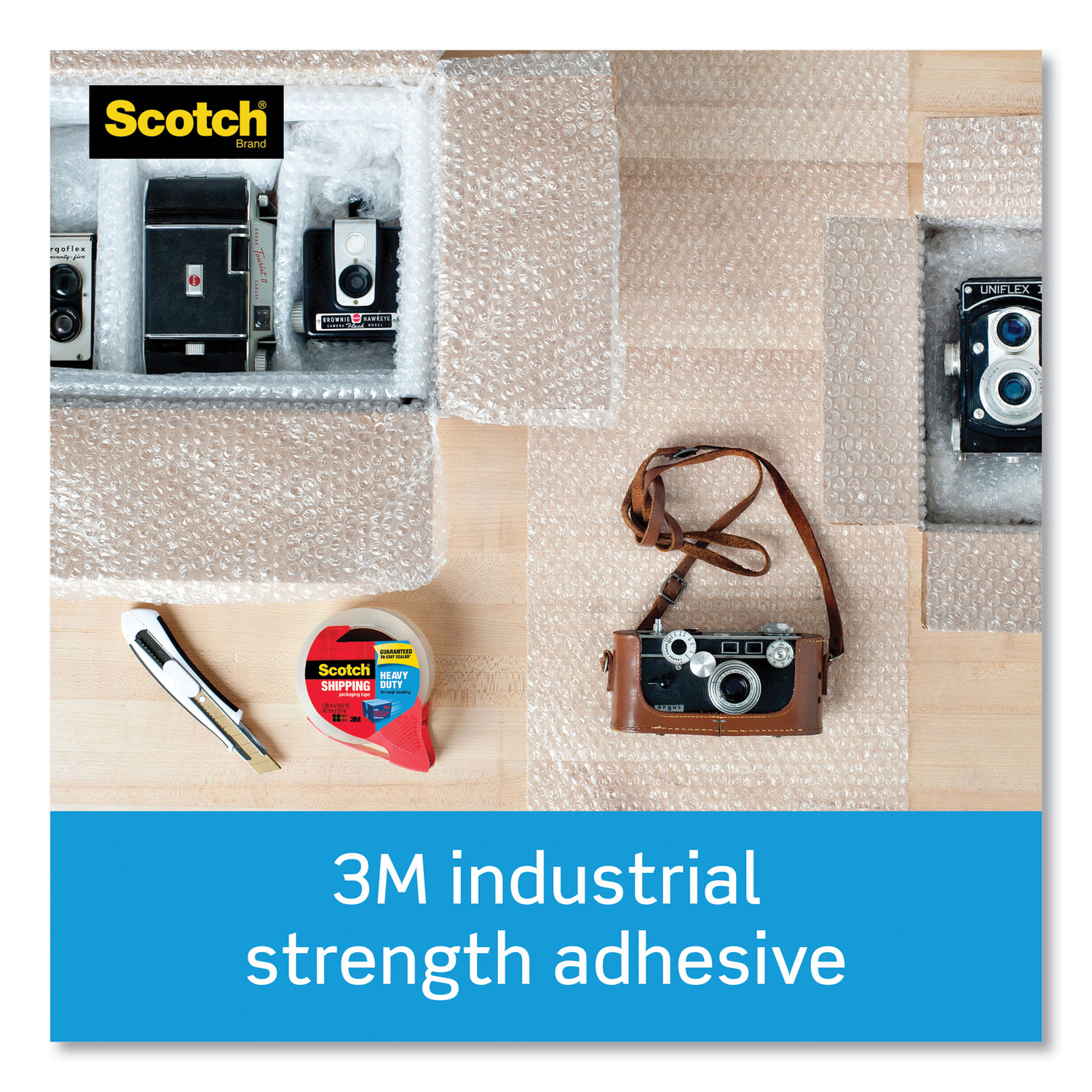 3M Scotch Packaging Tape Hand Dispenser - DP300-RD Packing Sealing Roll  Cutter