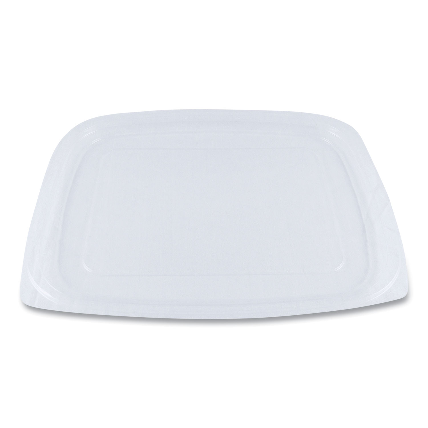 PLA Rectangular Deli Container Lids, 6.5 x 7.5 x 0.3, Clear, Plastic, 600/Carton