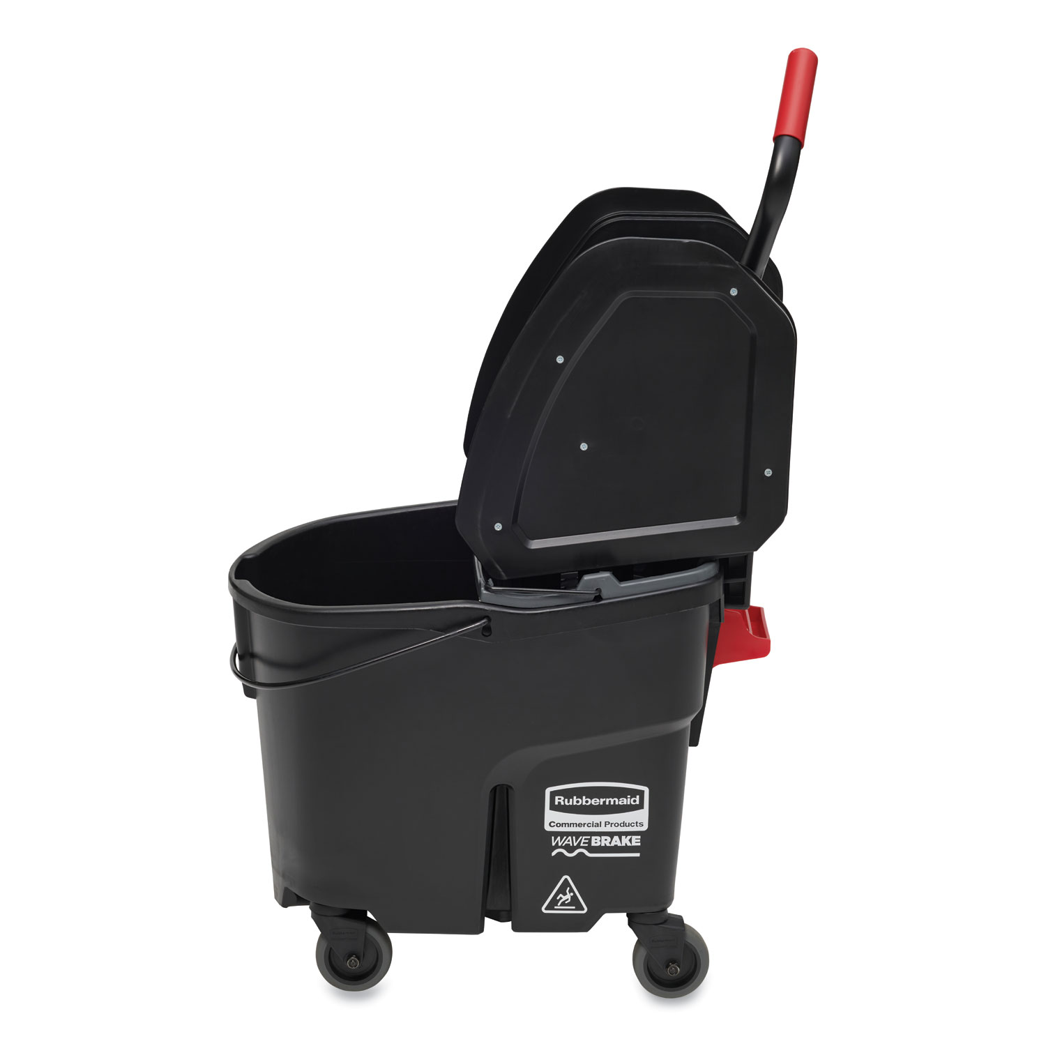 Rubbermaid RCPFG758888RED wavebrake 2.0 mop bucket wringer combo