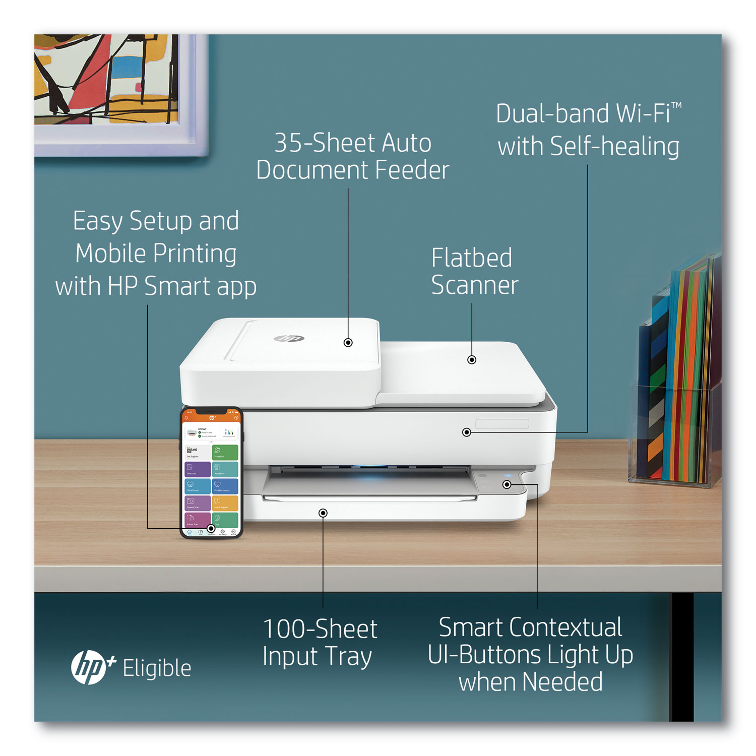 Envy 6455e Wireless All In One Inkjet Printer Copyprintscan Office Stock Usa 5684