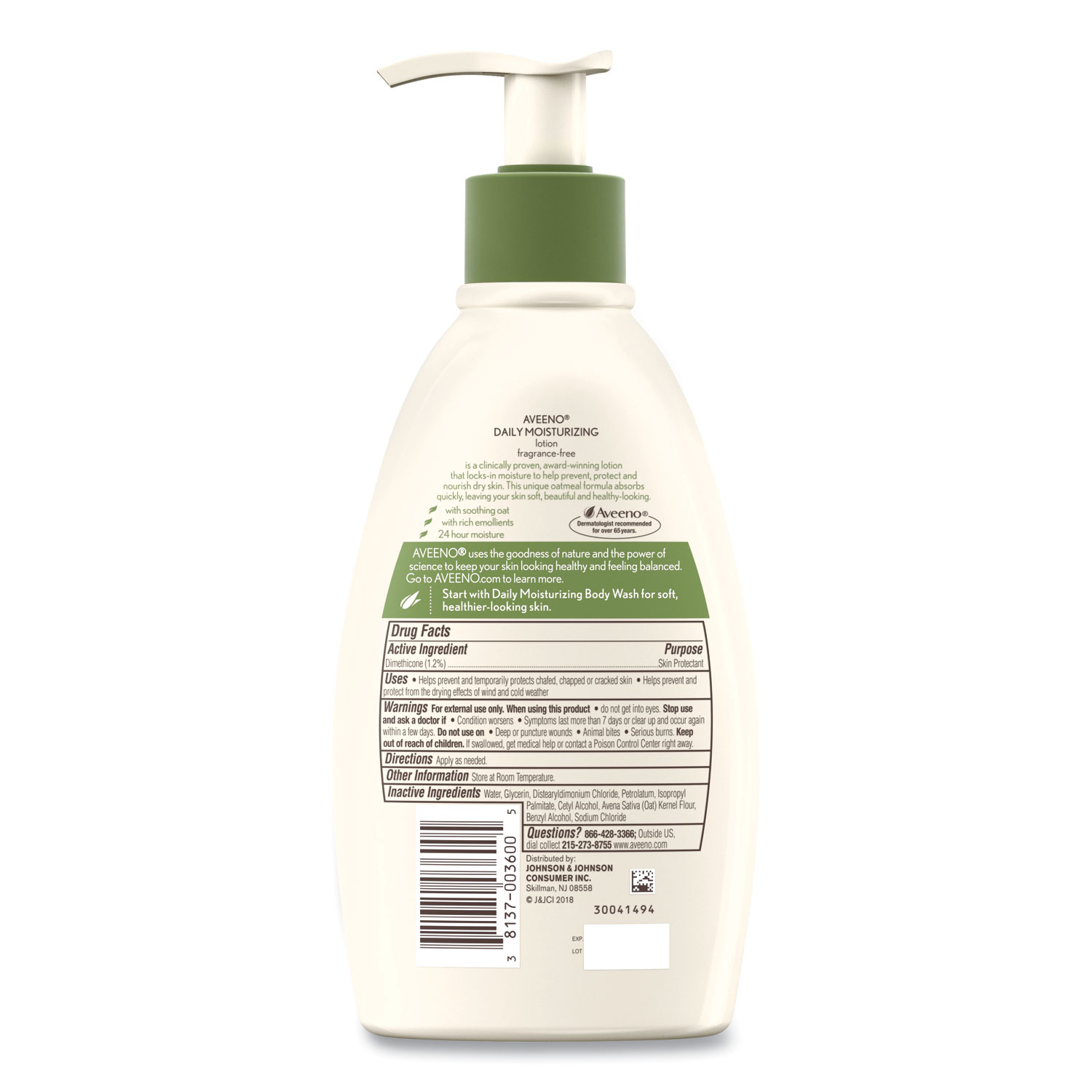 Aveeno® Active Naturals® Daily Moisturizing Lotion, 12 oz Pump Bottle